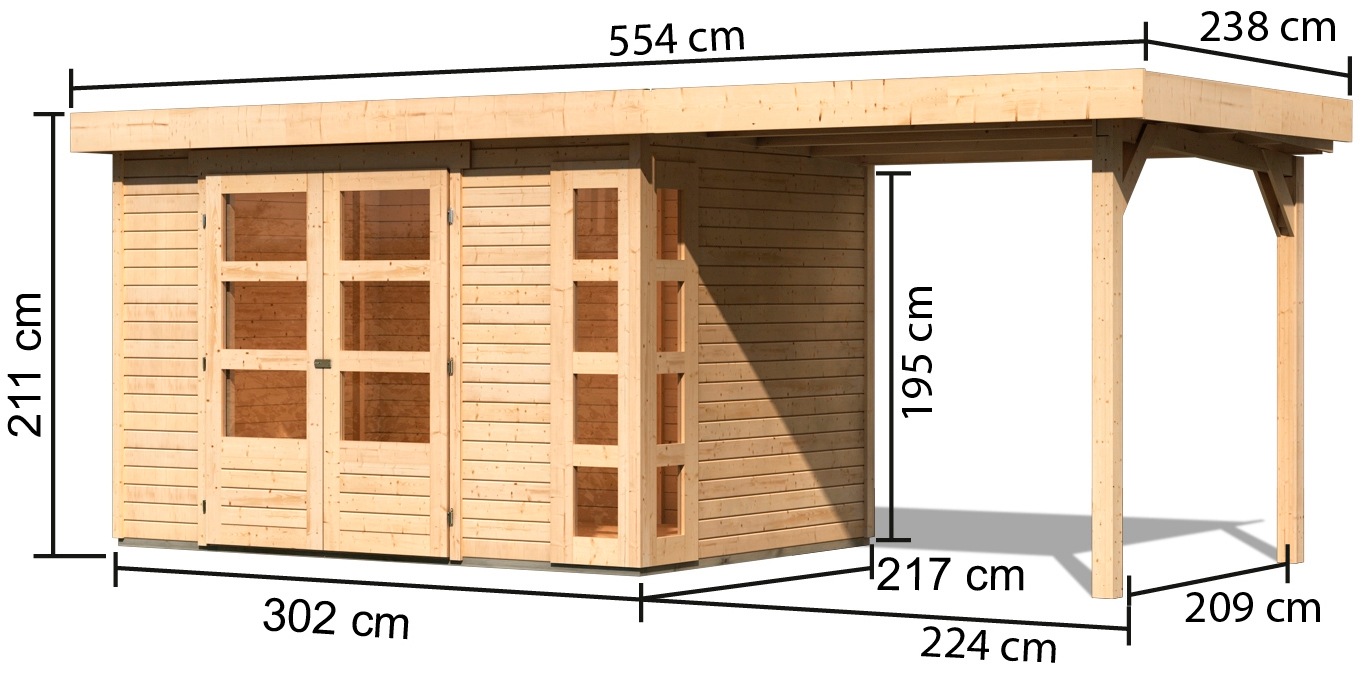 Karibu Gartenhaus »Nordsee 4«
