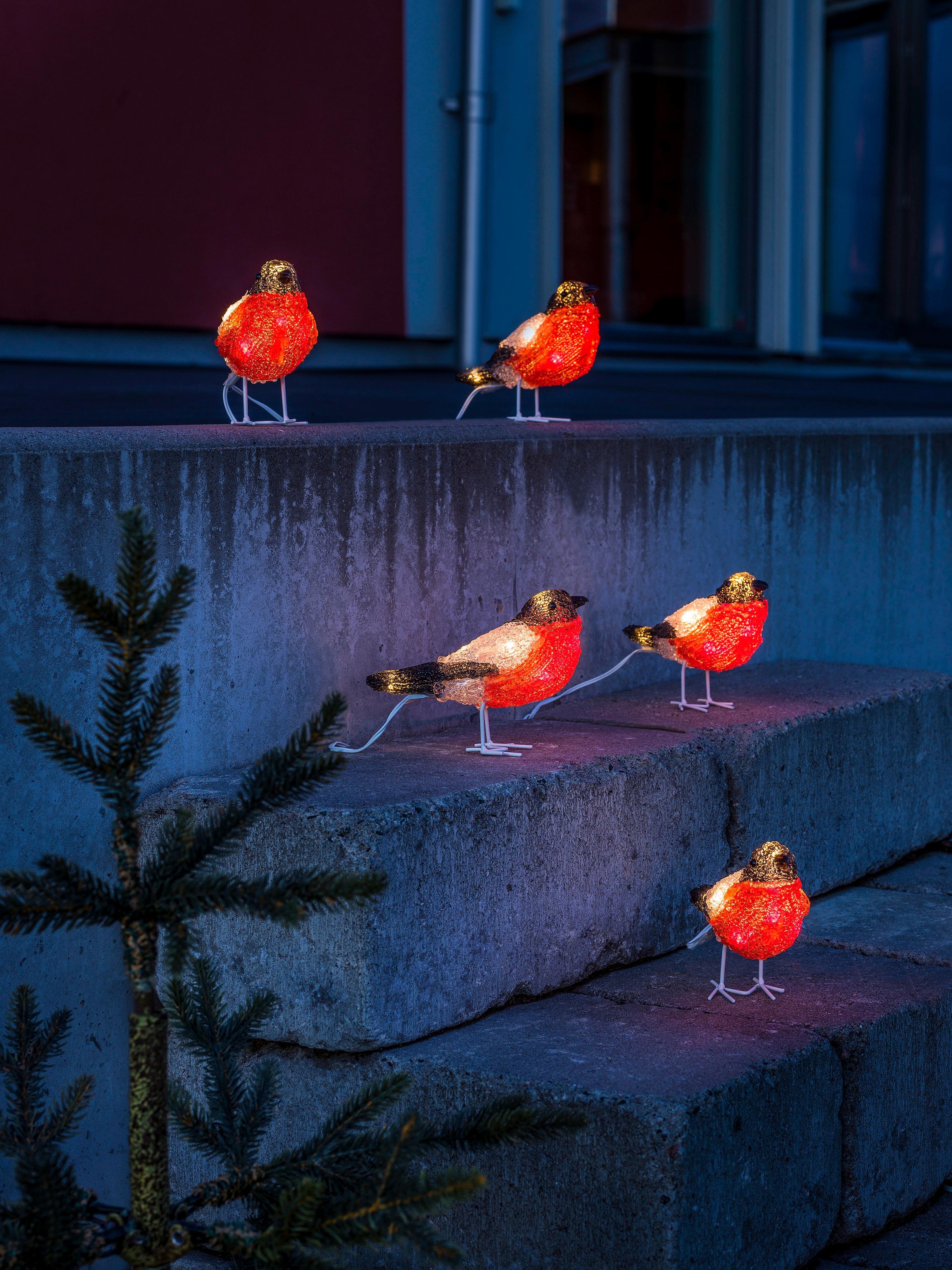 KONSTSMIDE LED-Lichterkette »Rotkehlchen, Weihnachtsdeko rot aussen«