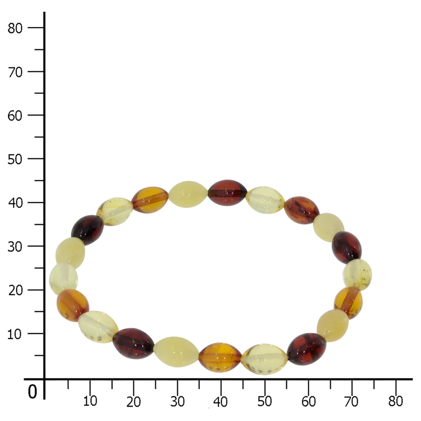 OSTSEE-SCHMUCK Armband »- Olive 9 x 6 mm - Bernstein -,«