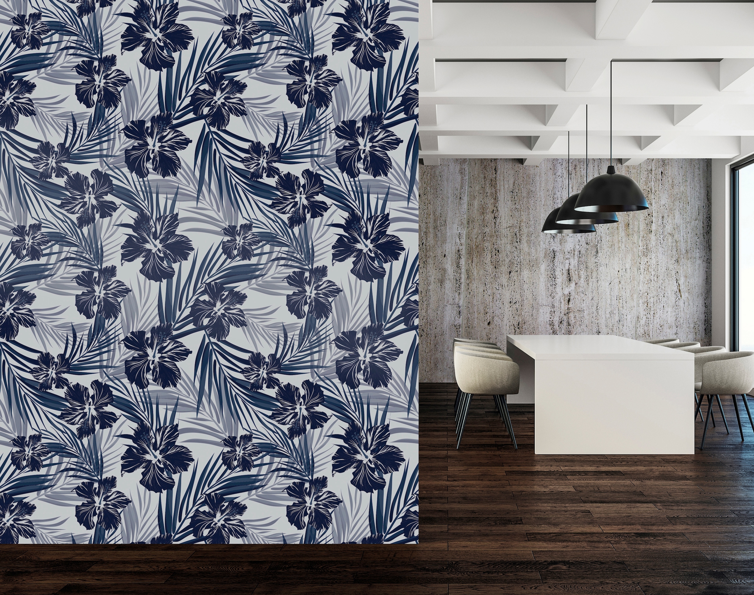 queence Vinyltapete »Arwen«, bedruckt-Motiv-botanisch-floral-gemustert-natürlich, 90x250cm, selbstklebend, kinderleichte Anbringung, Sticker