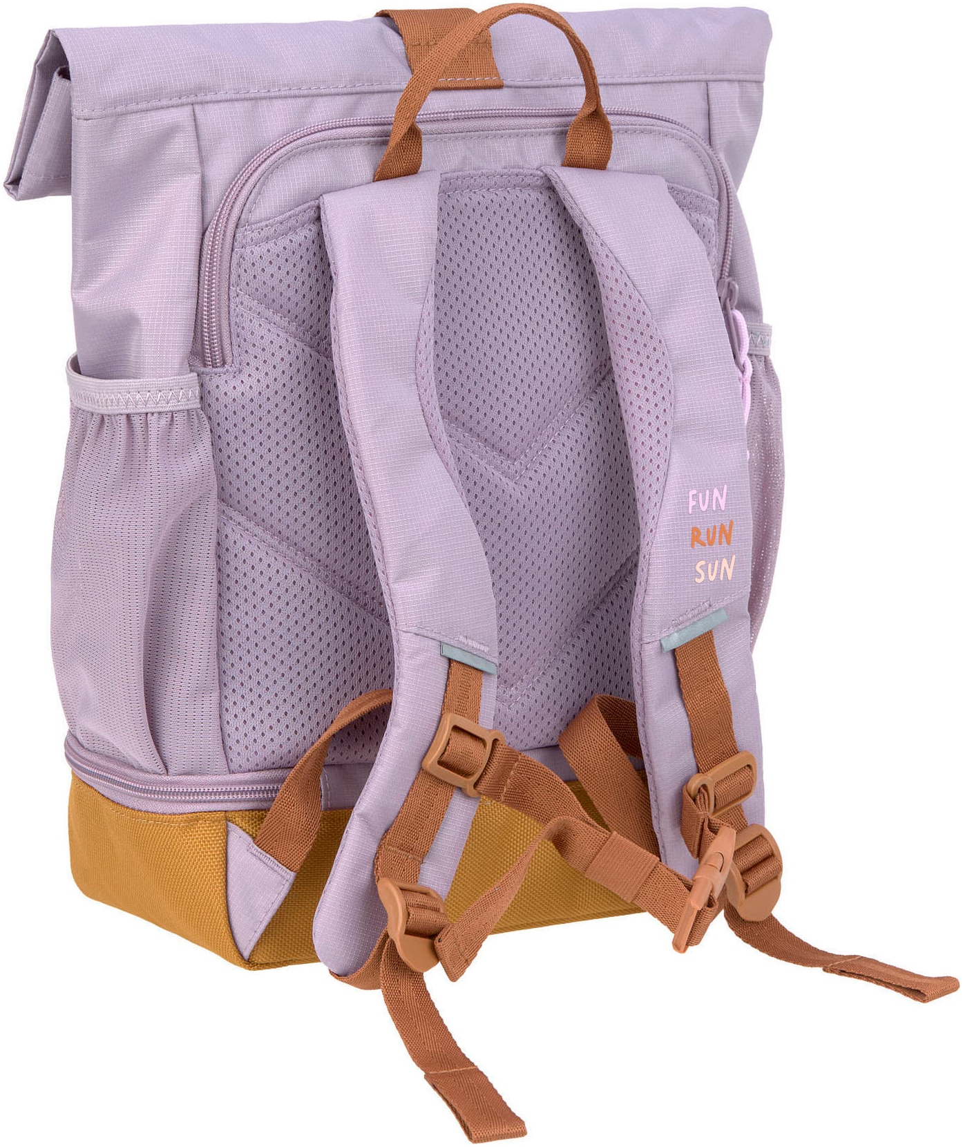 LÄSSIG Kinderrucksack »Little Gang, Mini Rolltop Backpack, lilac«, Reflektoren, aus recycelten PET-Flaschen