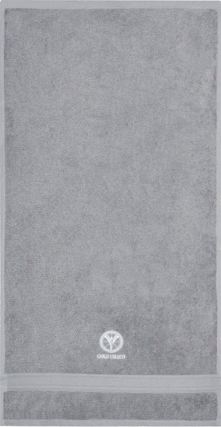CARLO COLUCCI Handtücher »Sandro«, (4 St., 4er Set Handtücher 50 x 100 cm), mit Logo-Stickerei