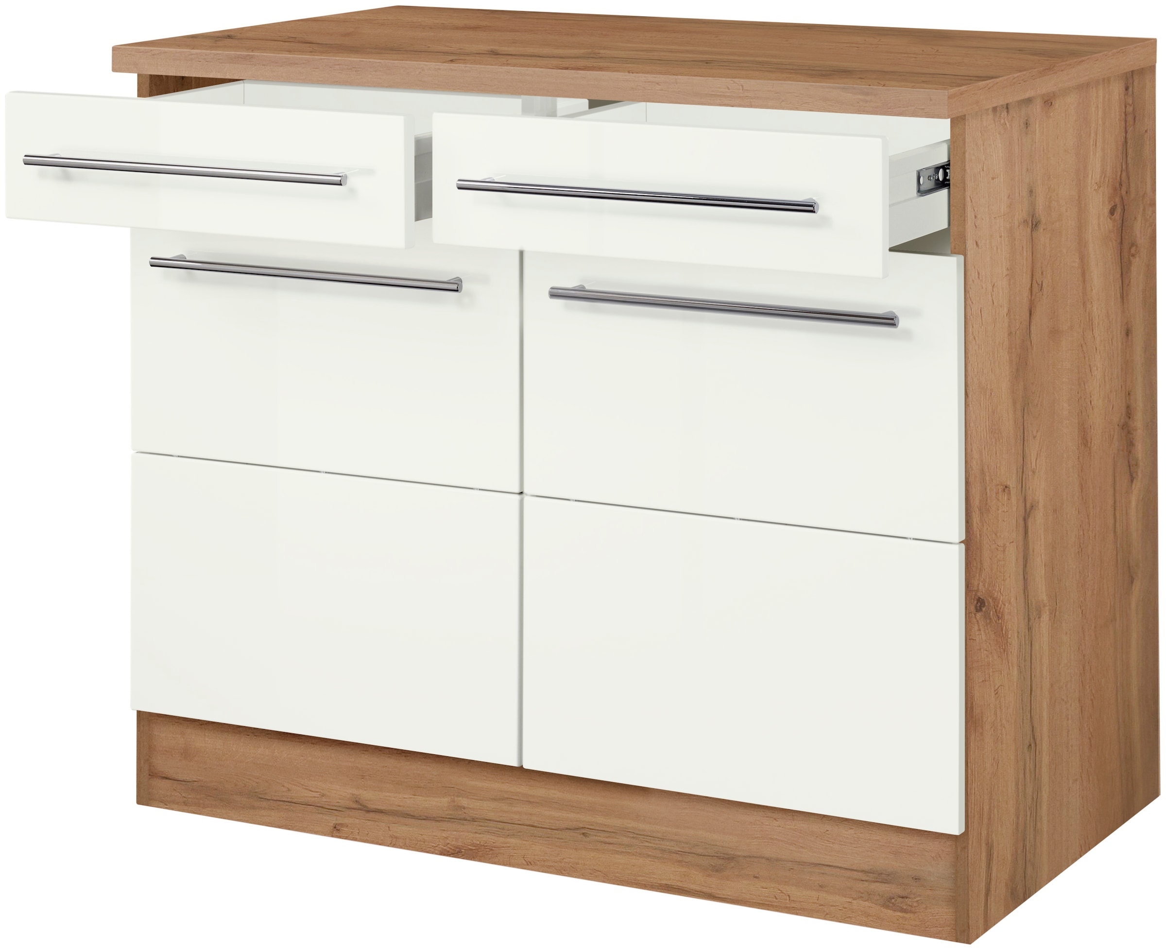 HELD MÖBEL Unterschrank »Wien«, Breite 100 cm, 2 Türen, 2 Schubkästen, für viel Stauraum