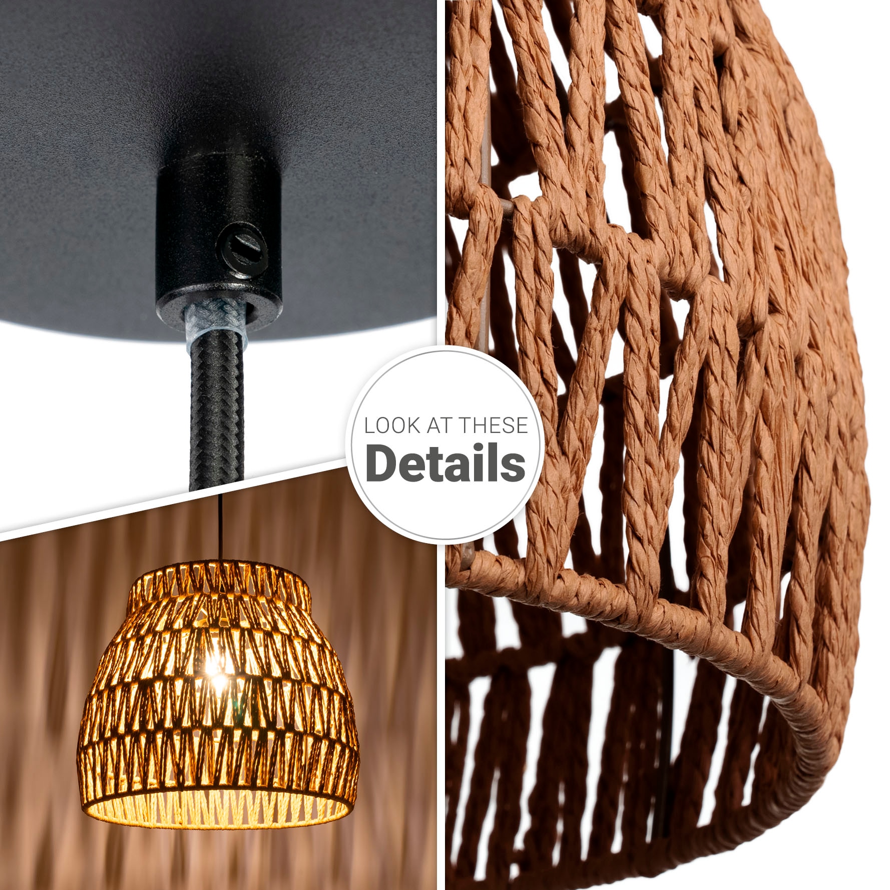 Paco Home Pendelleuchte »HUGO PD1«, 1 flammig, Leuchtmittel E27 | ohne Leuchtmittel