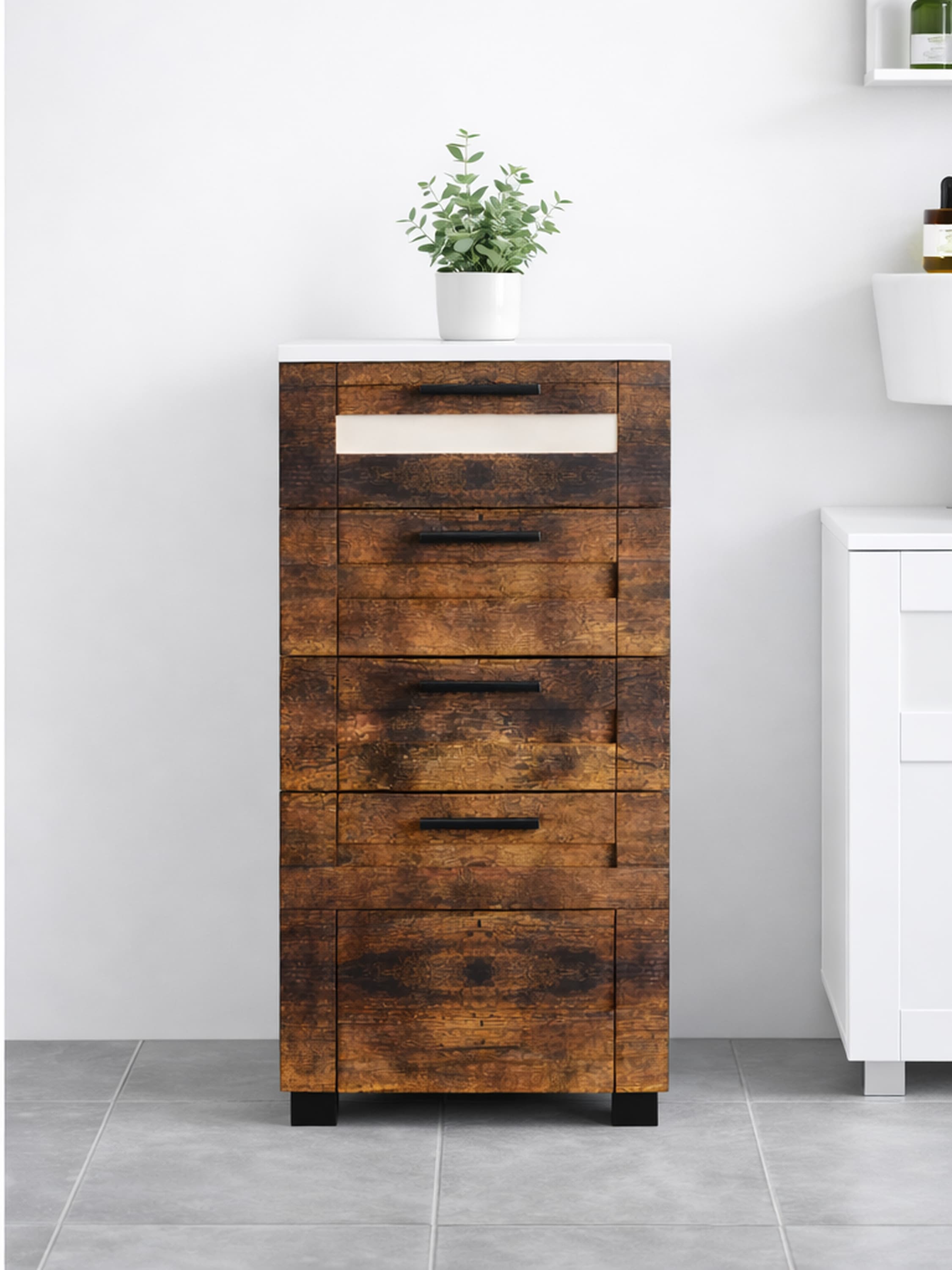 VCM Midischrank »Midischrank Schubladen Nilari 76 x 38 x 28 cm« 1 Stk. tlg.