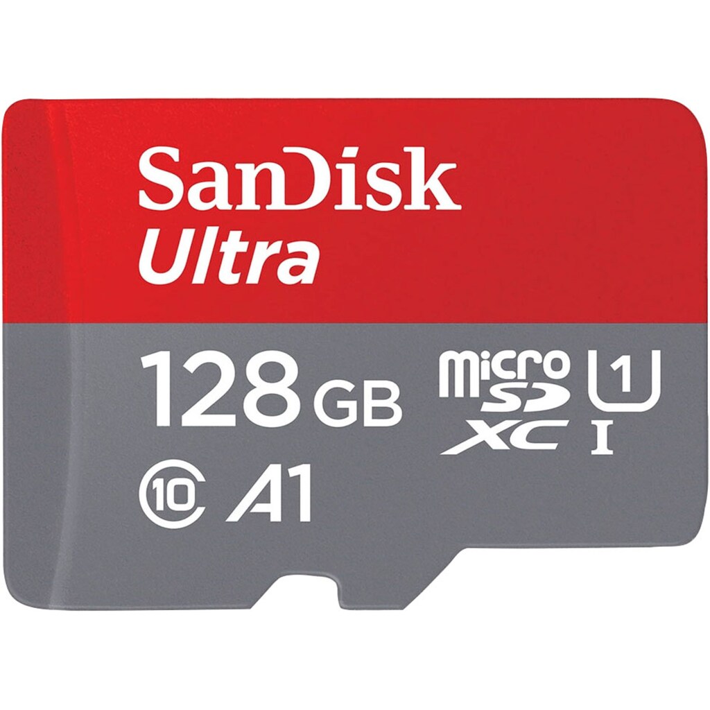 Sandisk Speicherkarte »microSDXC Ultra 128GB + Adapter«, (Class 10 120 MB/s Lesegeschwindigkeit)