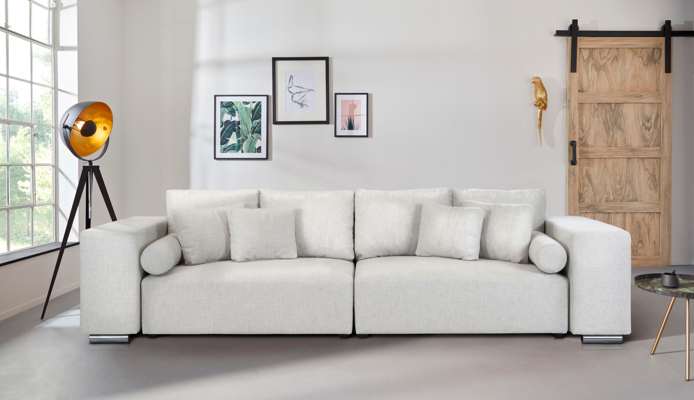 INOSIGN Big-Sofa »Aliya«, incl. Bettfunktion und Bettkasten, Breite 290 cm,incl. Zierkissen