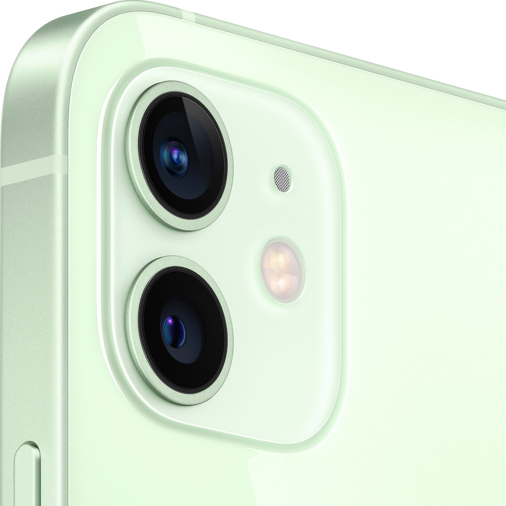 Apple Smartphone »iPhone 12 64GB«, grün, 15,5 cm/6,1 Zoll, 64 GB Speicherplatz, 12 MP Kamera, ohne Strom Adapter und Kopfhörer, kompatibel mit AirPods, Earpods