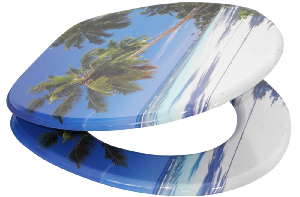 Sanilo Badaccessoire-Set »Karibik« bestehend aus WC-Sitz, Badteppich, Stöpsel, Seifenspender, WC-Bürste