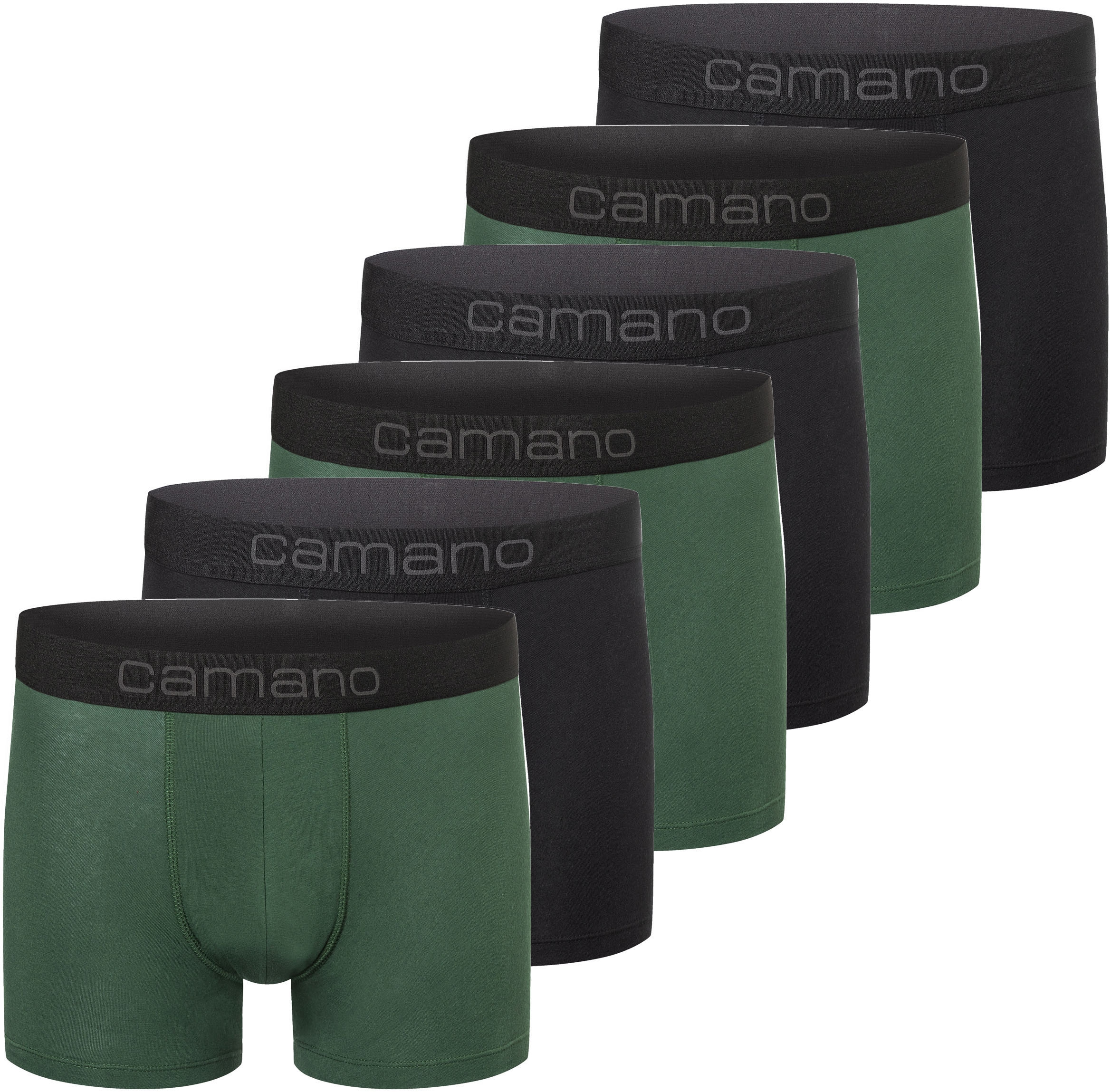 Camano Boxershorts »comfort« 6er Pack,  mit Stretch-Logobund