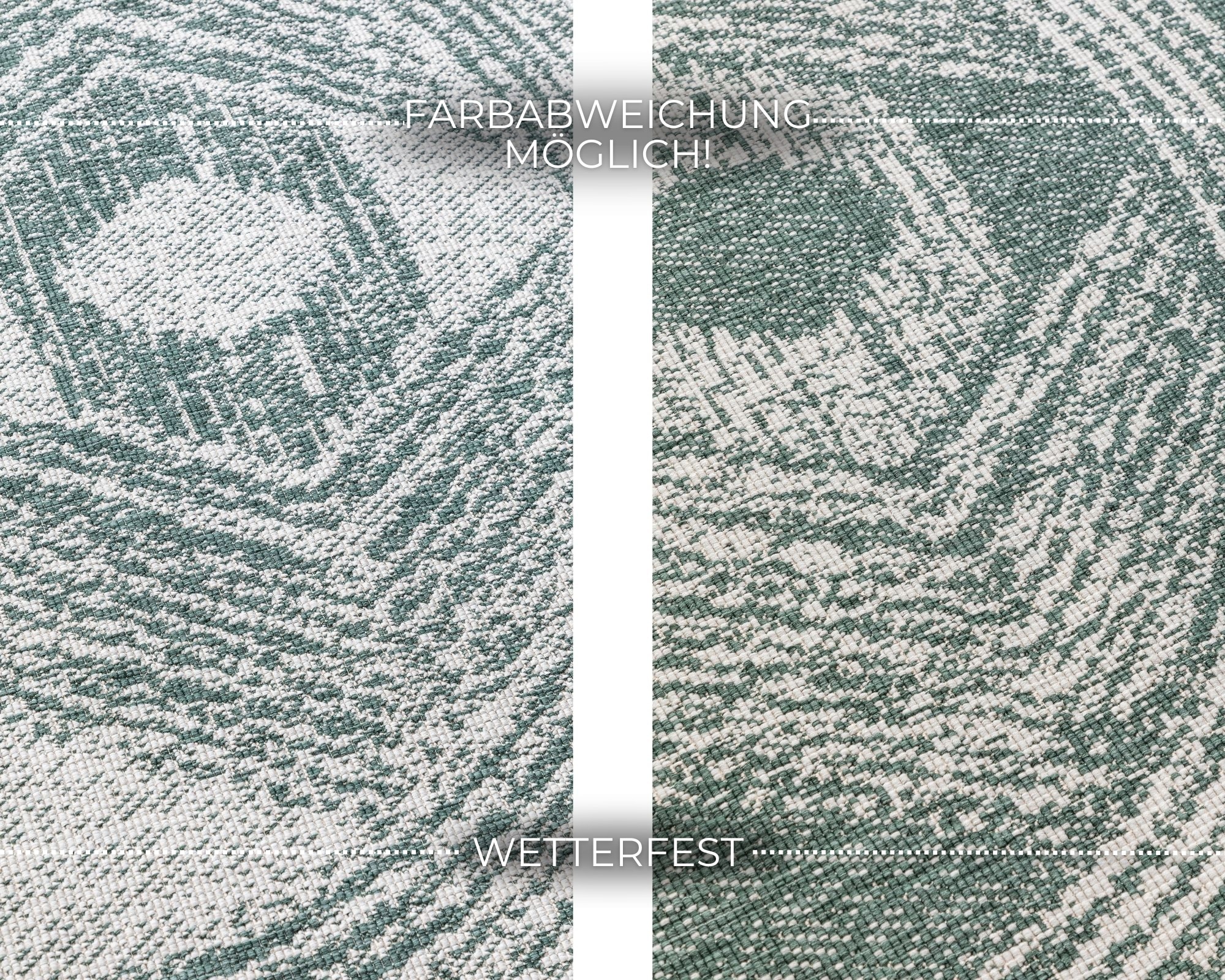 ELLE DECORATION Teppich »Merge Wendeteppich«, rund, 5 mm Höhe, Flachgewebe, In-& Outdoor, Modern, beidseitig, Balkon, Wohnzimmer