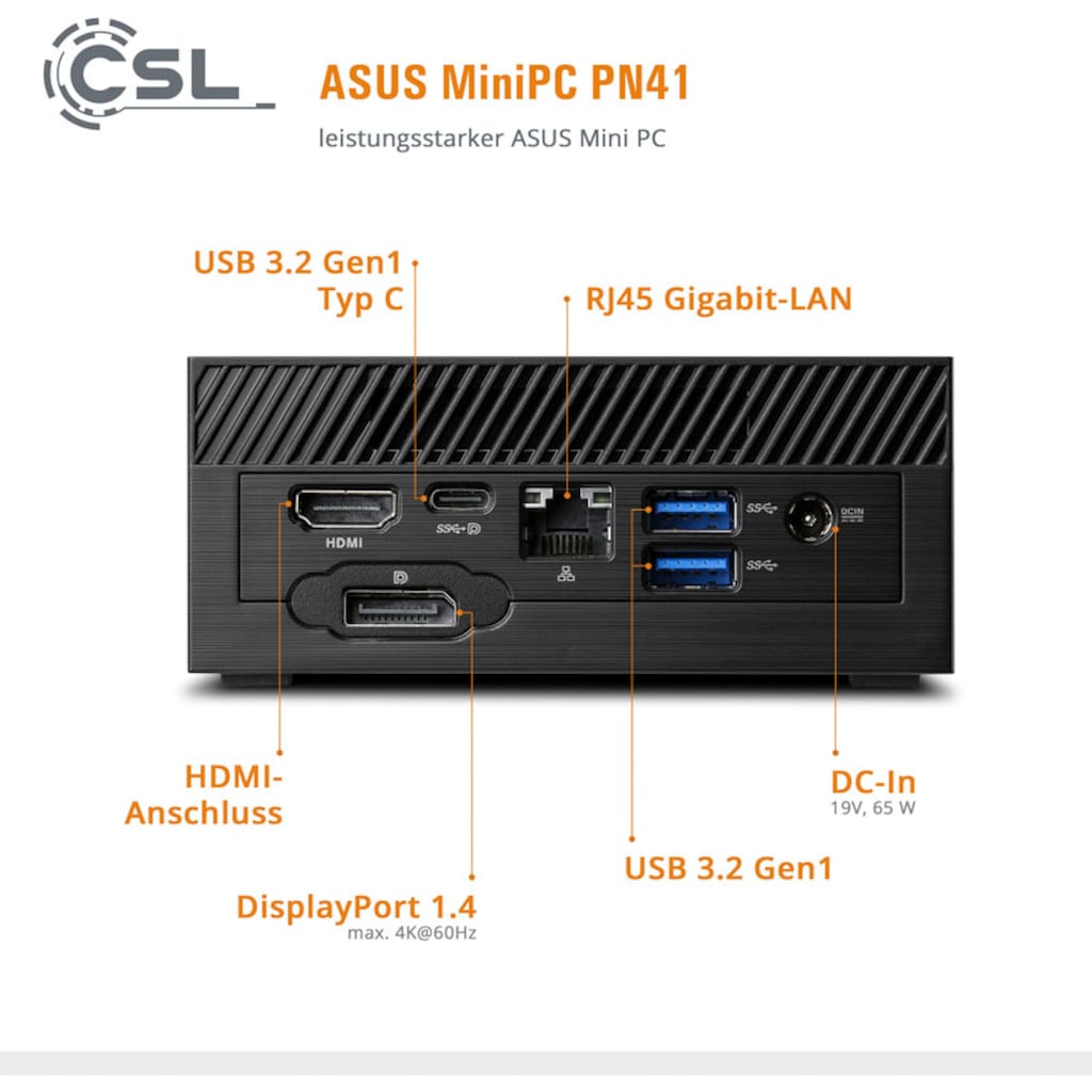 Asus Mini-PC »PN41 / 2000 GB M.2 SSD / 32 GB / Win 11 Home«