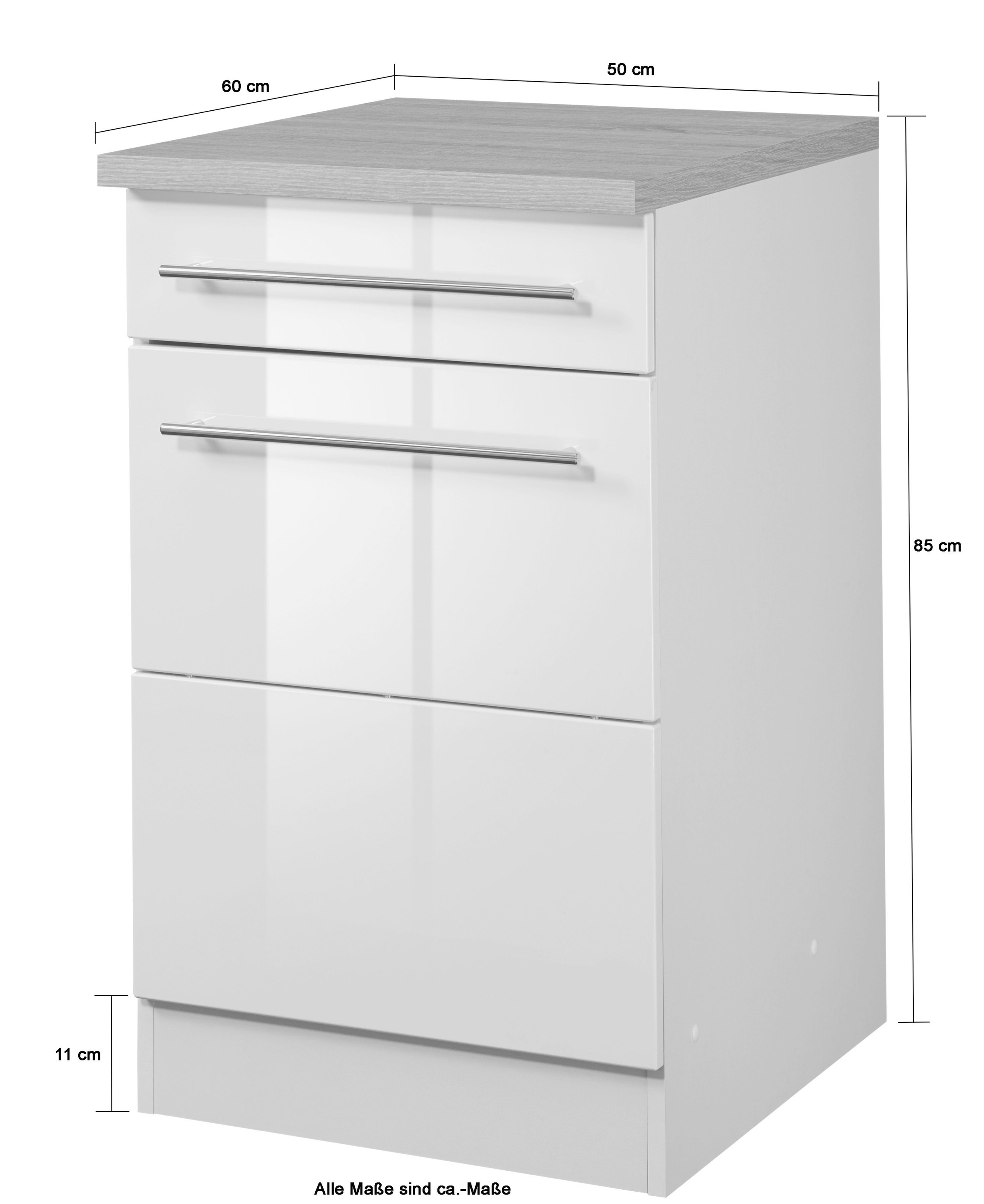 HELD MÖBEL Unterschrank »Wien«, Breite 50 cm, mit 1 Tür und 1 Schubkasten
