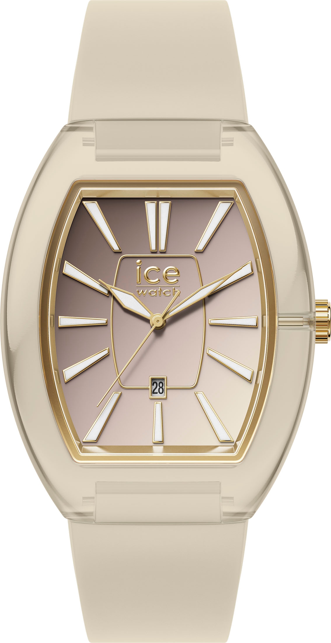 ice-watch Quarzuhr »ICE boliday - Dome - Small - 3H + Date« Armbanduhr, Damenuhr, analog, Silikonarmband, Datum