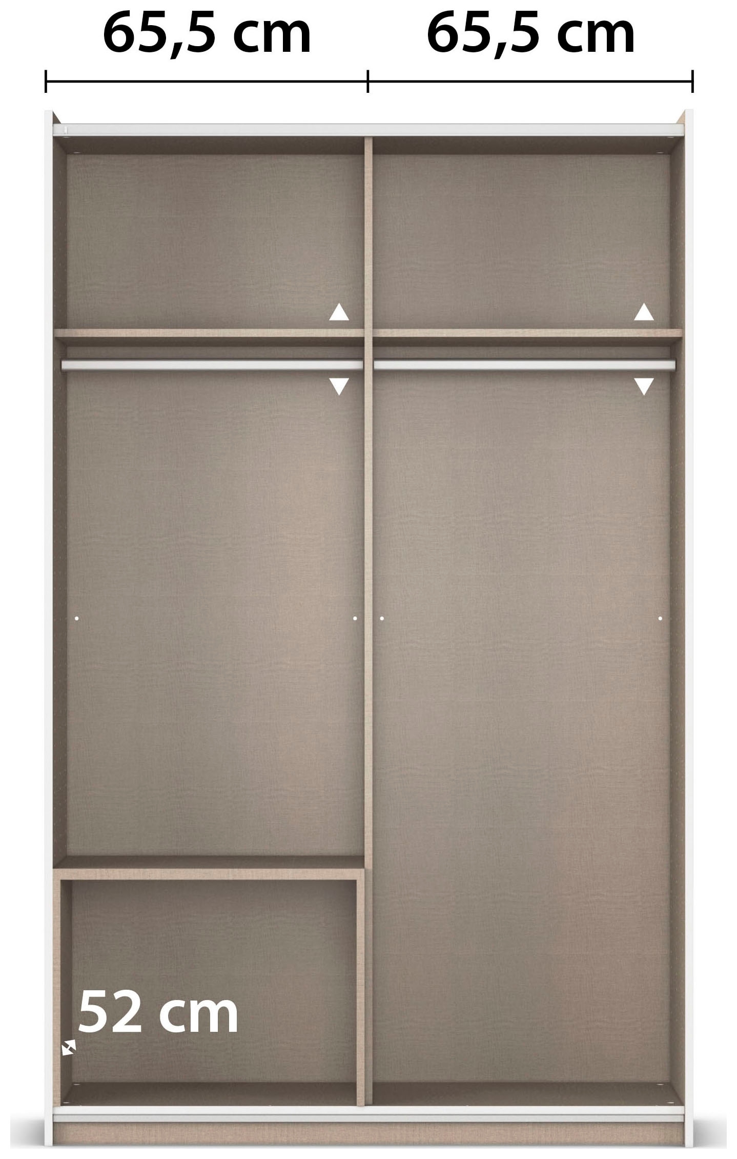rauch Schwebetürenschrank »Kleiderschrank Schrank Garderobe Wäscheschrank SEVILLA mit Spiegel«, (in 3 verschiedenen Ausstattungen BASIC/CLASSIC/PREMIUM), Metall-Griffleisten alufarben oder Graumetallic MADE IN GERMANY