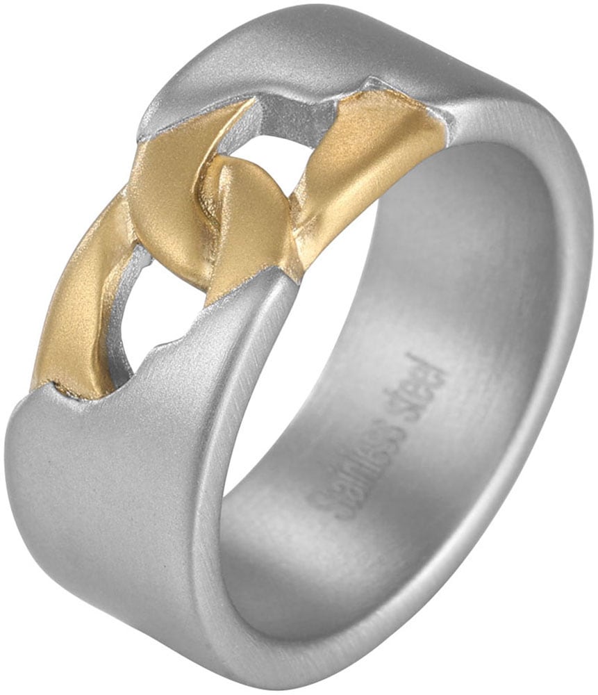 Fingerring »Schmuck Geschenk Edelstahl Ring Damen Herren Panzerkette Vintage«