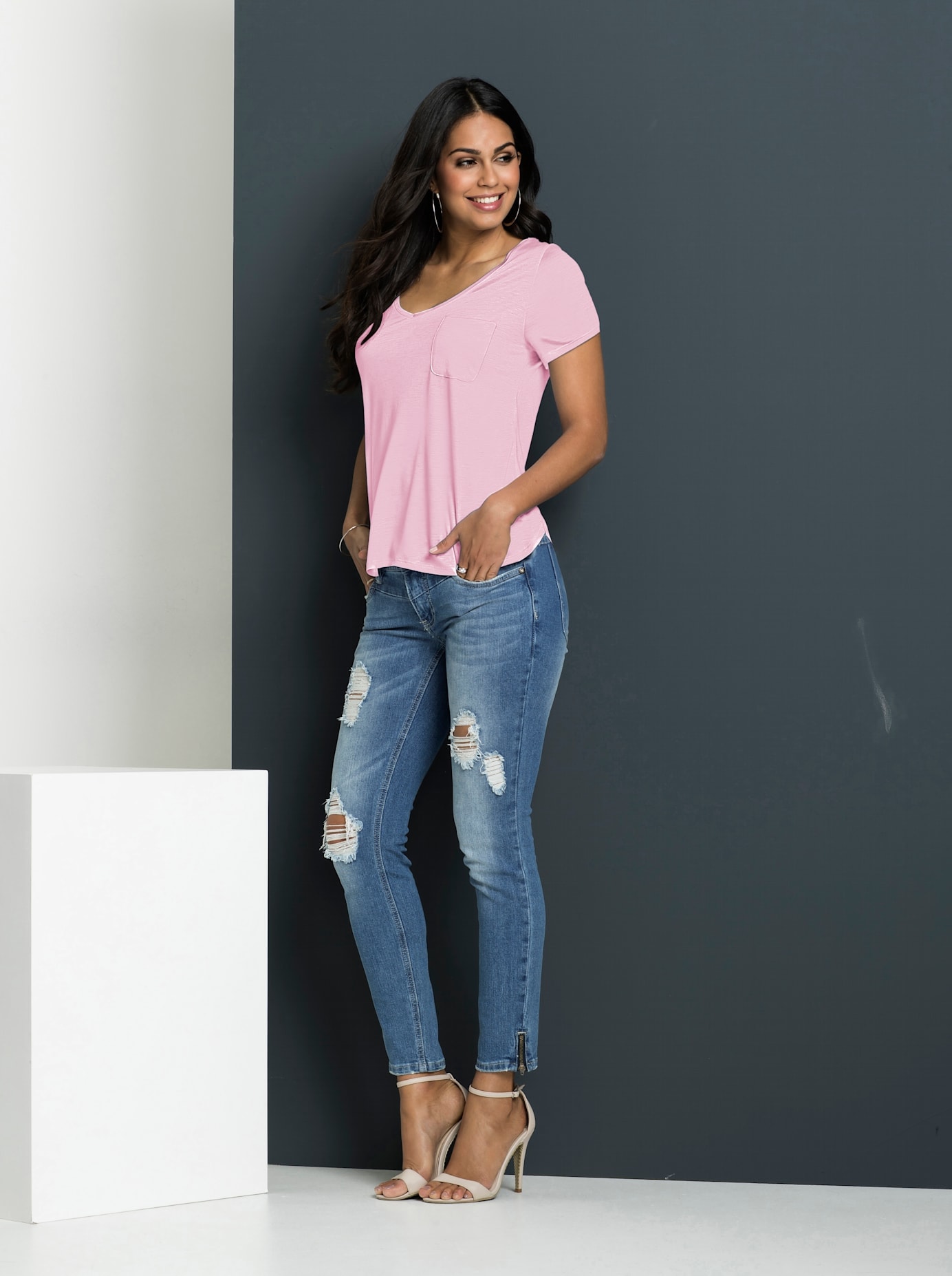 Casual Looks V-Shirt »Shirt«, (1 tlg.)