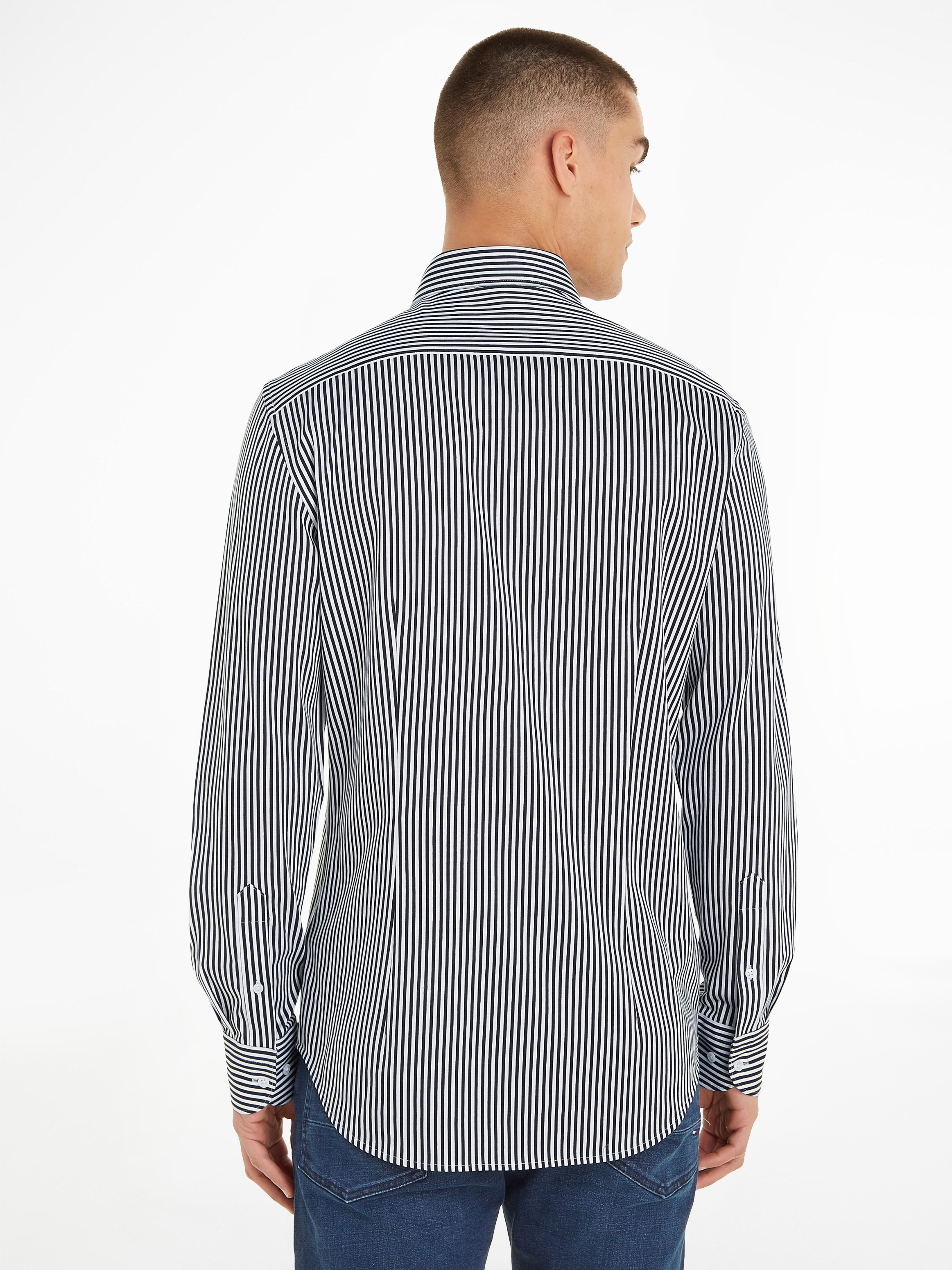 Tommy Hilfiger Langarmhemd »CL KNITTED STRIPE SF SHIRT«