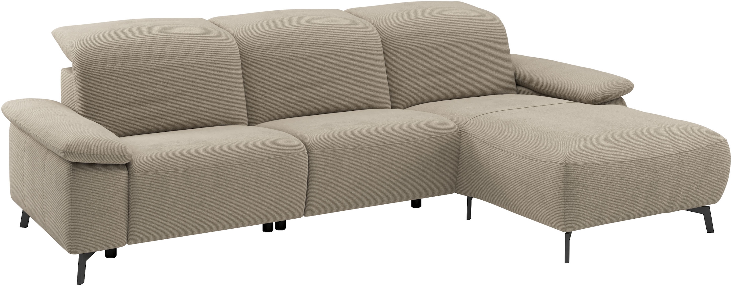 Musterring Ecksofa »MR 370, intelligenter Komfort im modernen Design« Optionale Relaxfunktion, flexible Kopfteile & klappbare Armlehnen