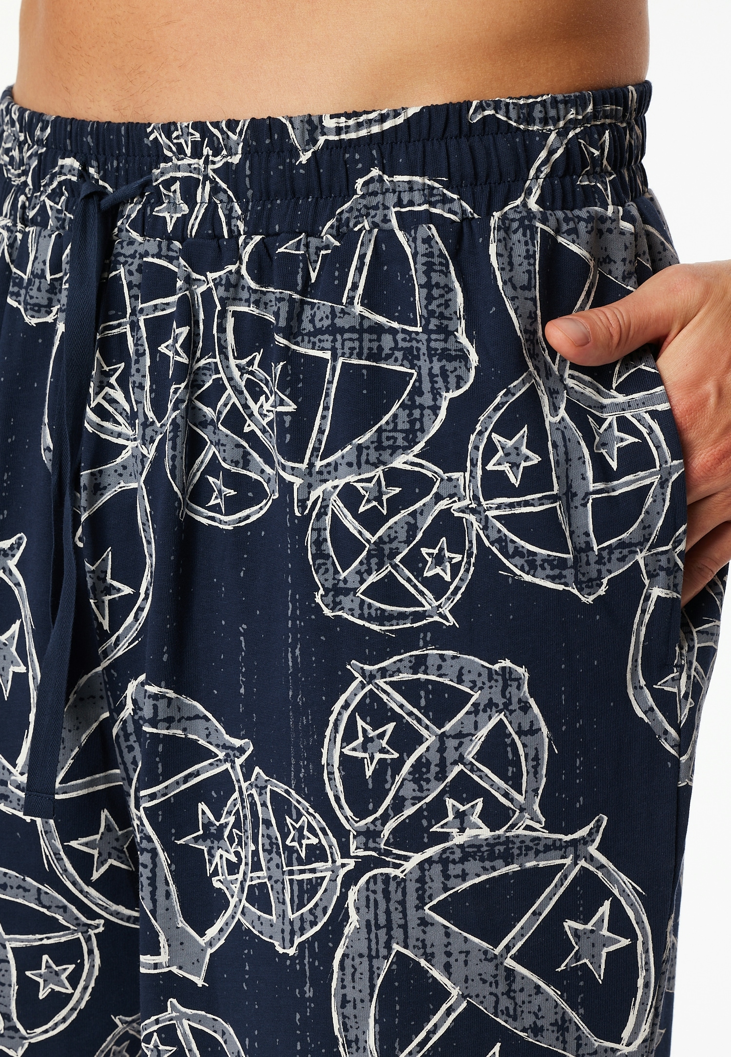 Schiesser Pyjamashorts »Schiesser 150 Years«  seitliche Taschen, Allover-Druck, Baumwolle