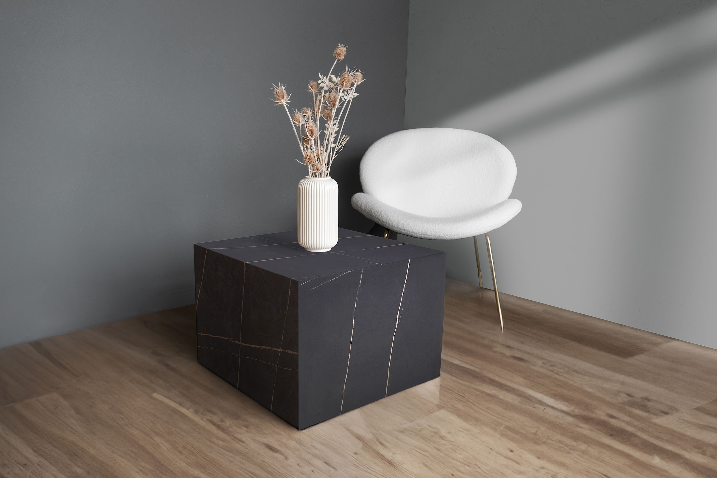 Kayoom Beistelltisch »Cuboid 125, modernes Design, robuste Konstruktion« 1 Stk. tlg. vielseitig einsetzbar, edle Oberfläche, robuste Konstruktion