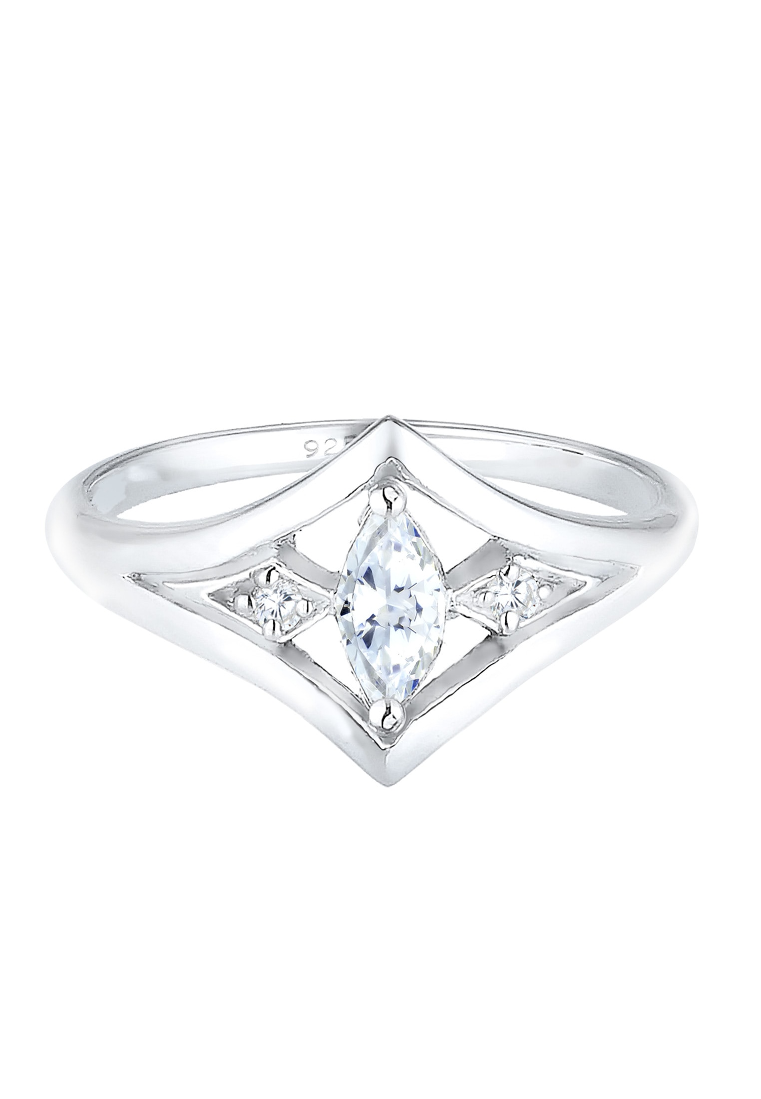Elli Verlobungsring »Ring Zirkonia Weiß 925 Sterling Silber«
