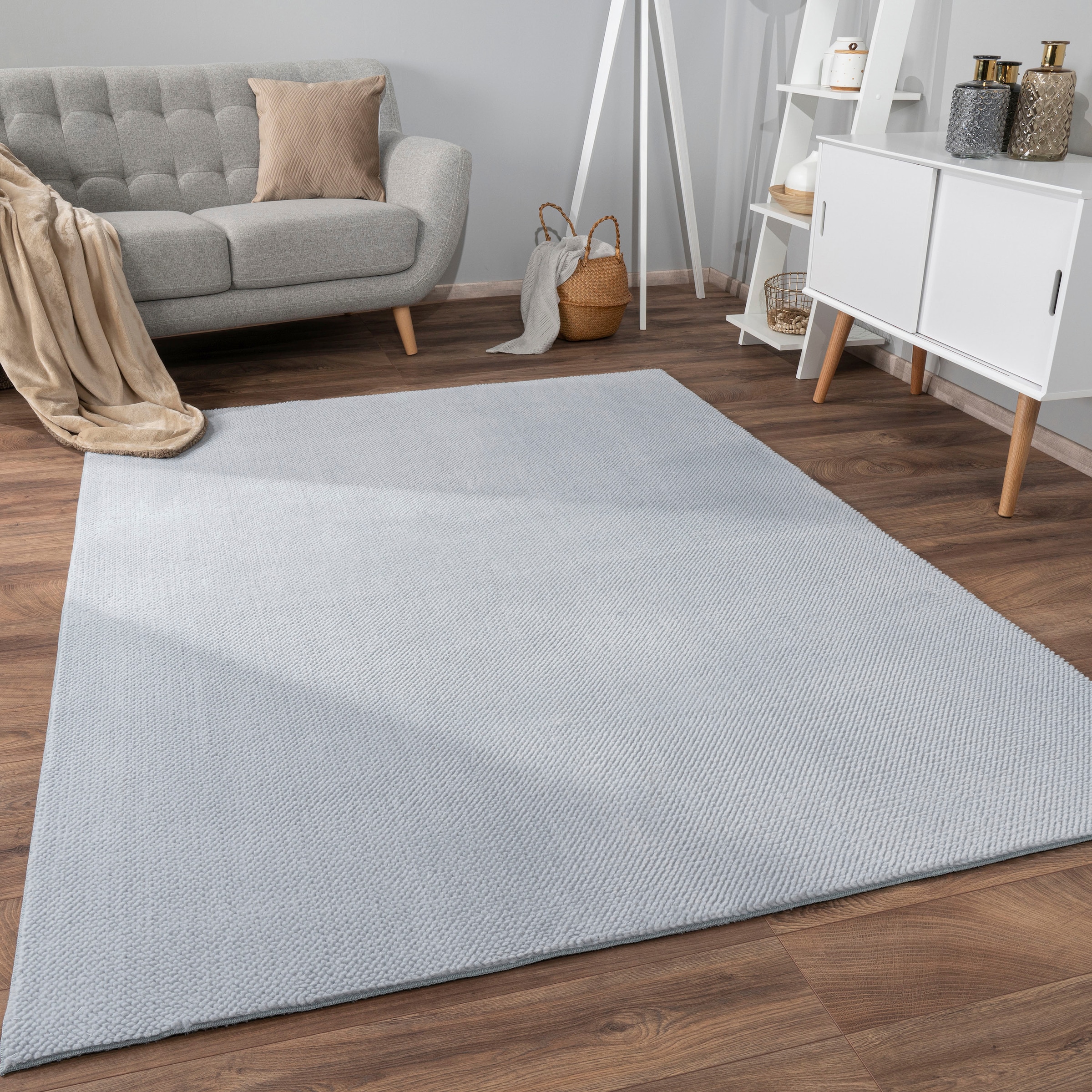 Paco Home Teppich weich Effekt, kaufen rechteckig, Farben, kuschelig, 521«, online Wohnzimmer »Sevilla Kurzflor, & Hoch-Tief Uni