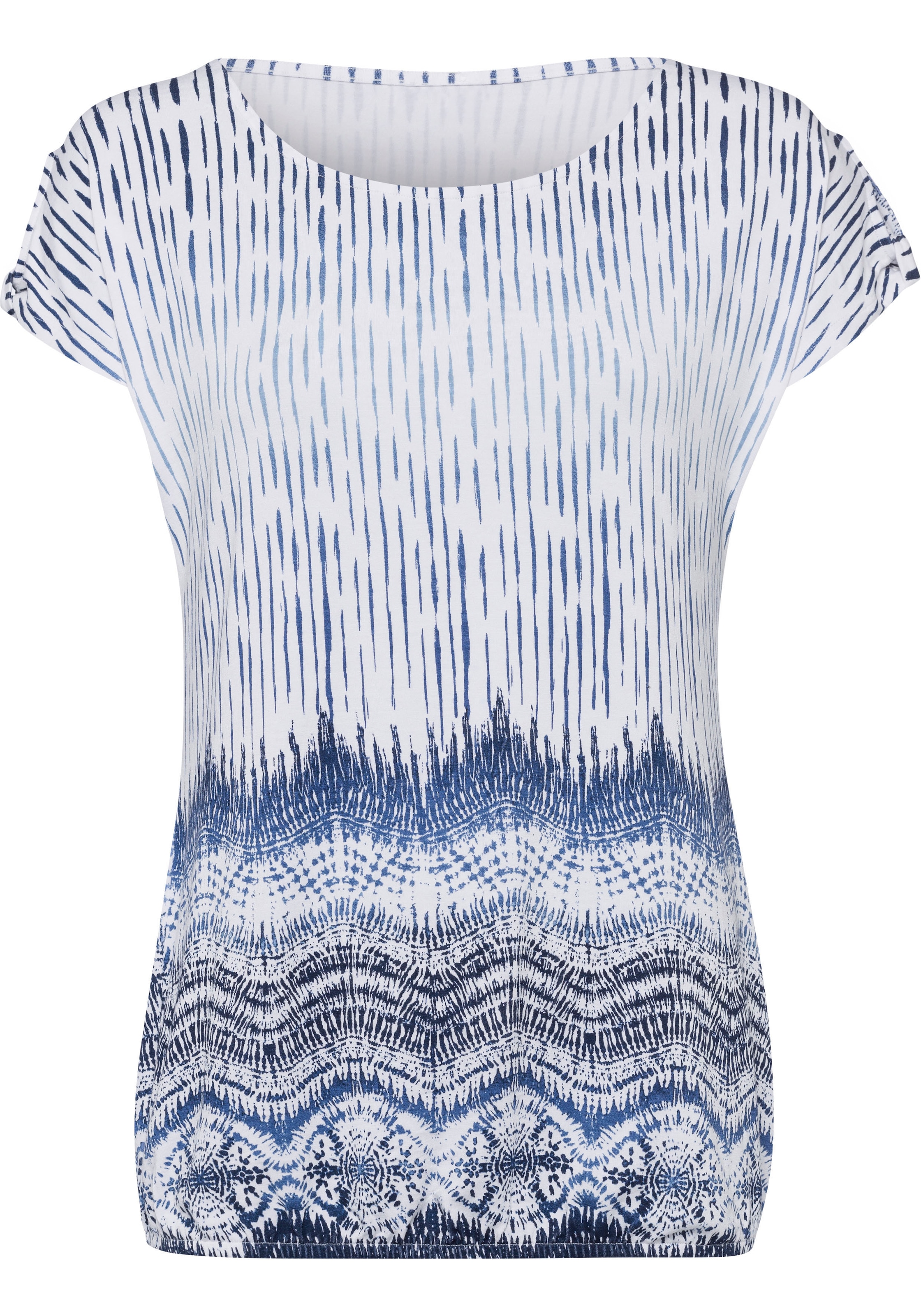 LASCANA T-Shirt »mit kleinem Cut-Out am Ärmel«, (2er-Pack), aus weichem Viskose-Stretch