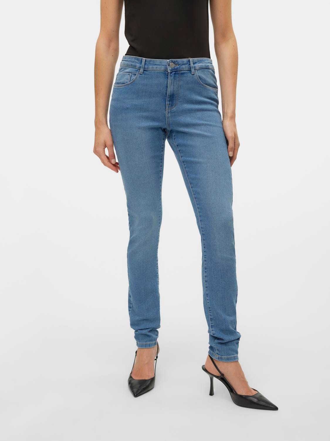 Vero Moda Skinny-fit-Jeans »VMELLY MR SKINNY JEANS BLUE NOOS«