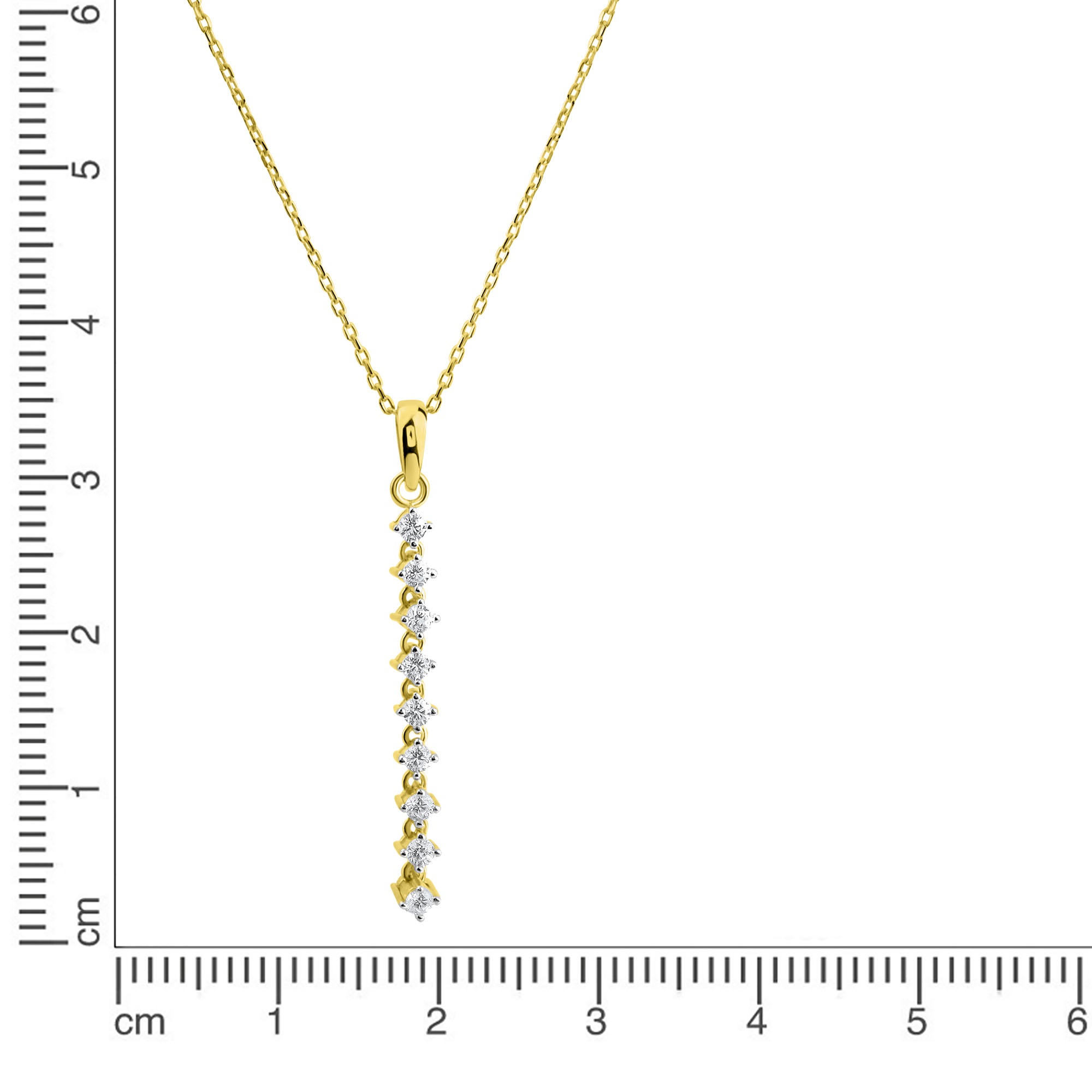 Firetti Kette mit Anhänger »Schmuck Geschenk Gold 375 Halsschmuck Halskette Ankerkette« mit Zirkonia (synth.)
