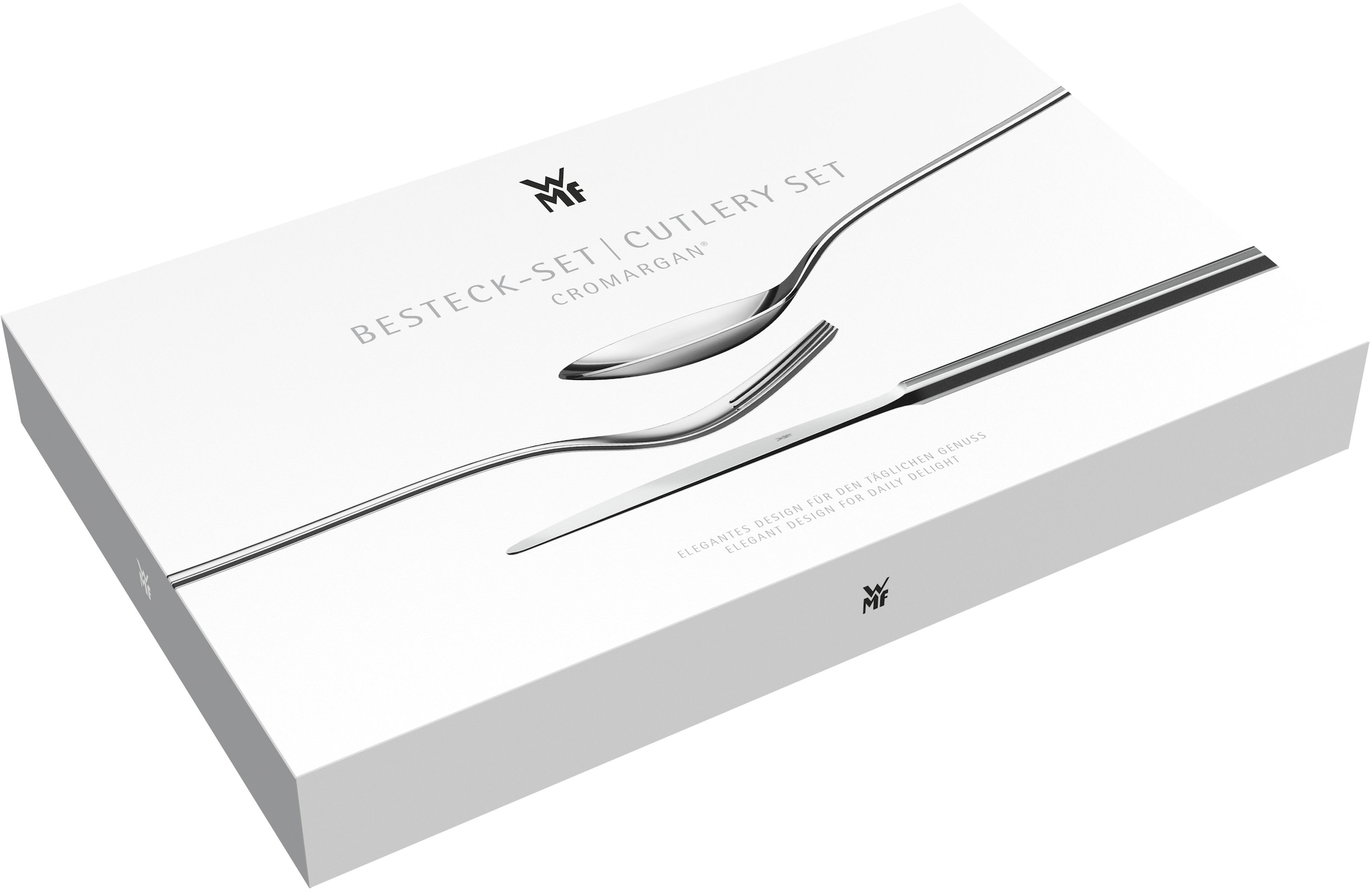 WMF Besteck-Set »Sitello«, (Set, 60 tlg.), geschmiedete Messer, farbecht, Wellenschliff, spülmaschinenfest