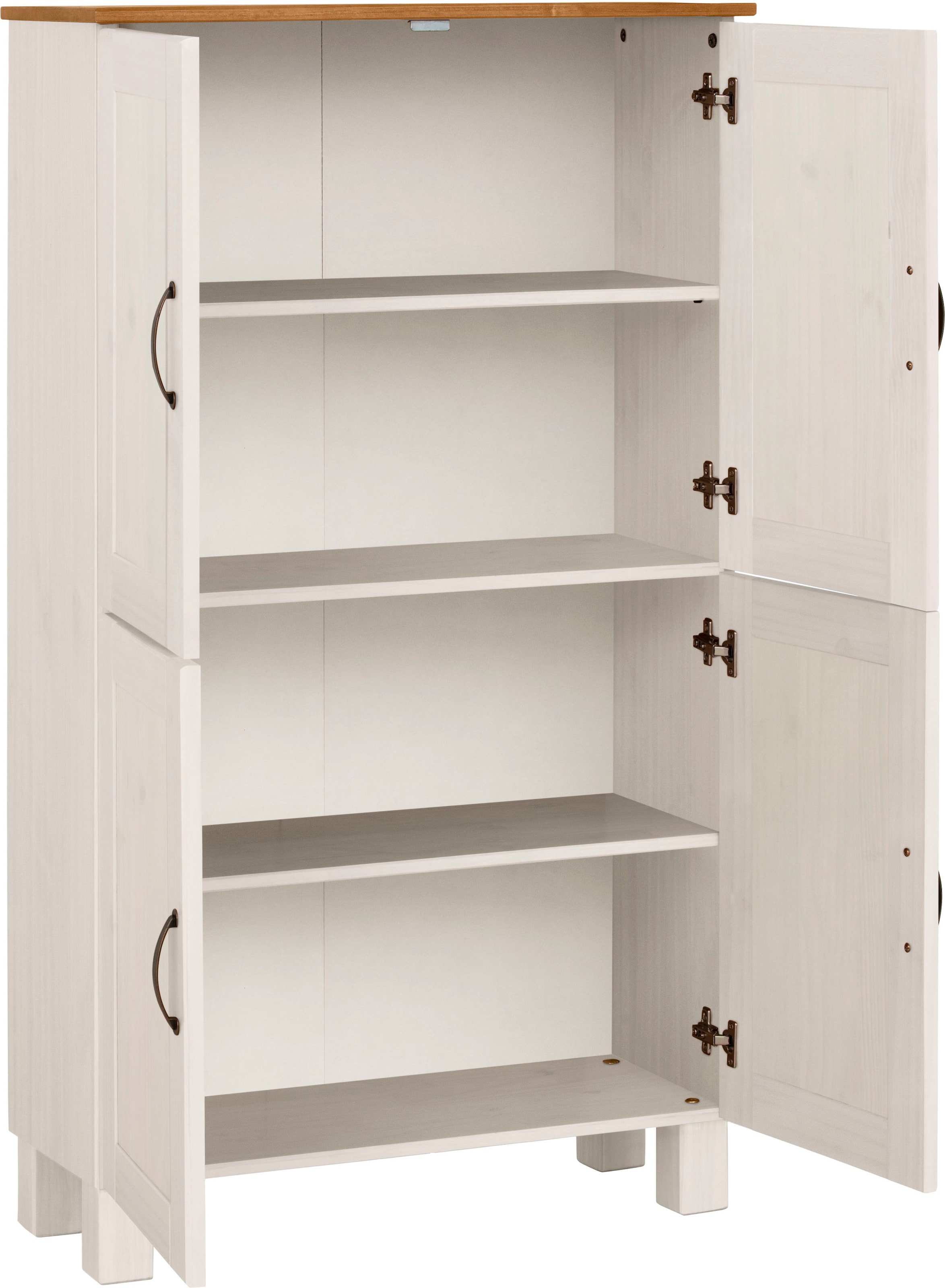 Home affaire Midischrank »Rodby«, FSC®-zertifiziertes Massivholz, Breite 75cm, Höhe 130cm