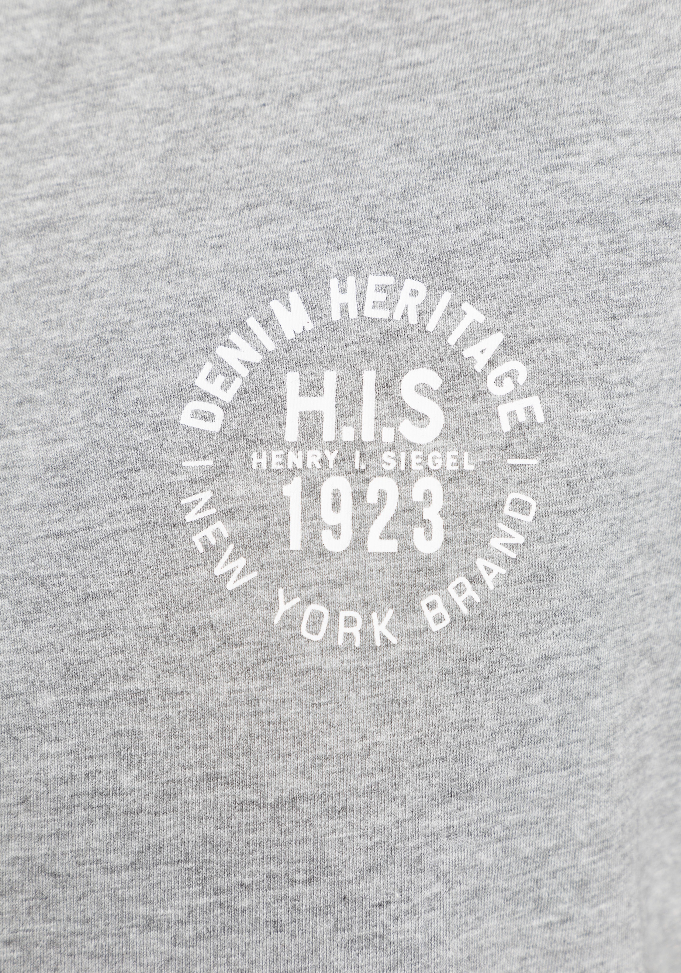 H.I.S T-Shirt, (Packung, 3 tlg., 3er-Pack), schmal geschnitten, bedrucktes Design, aus 100% Baumwolle