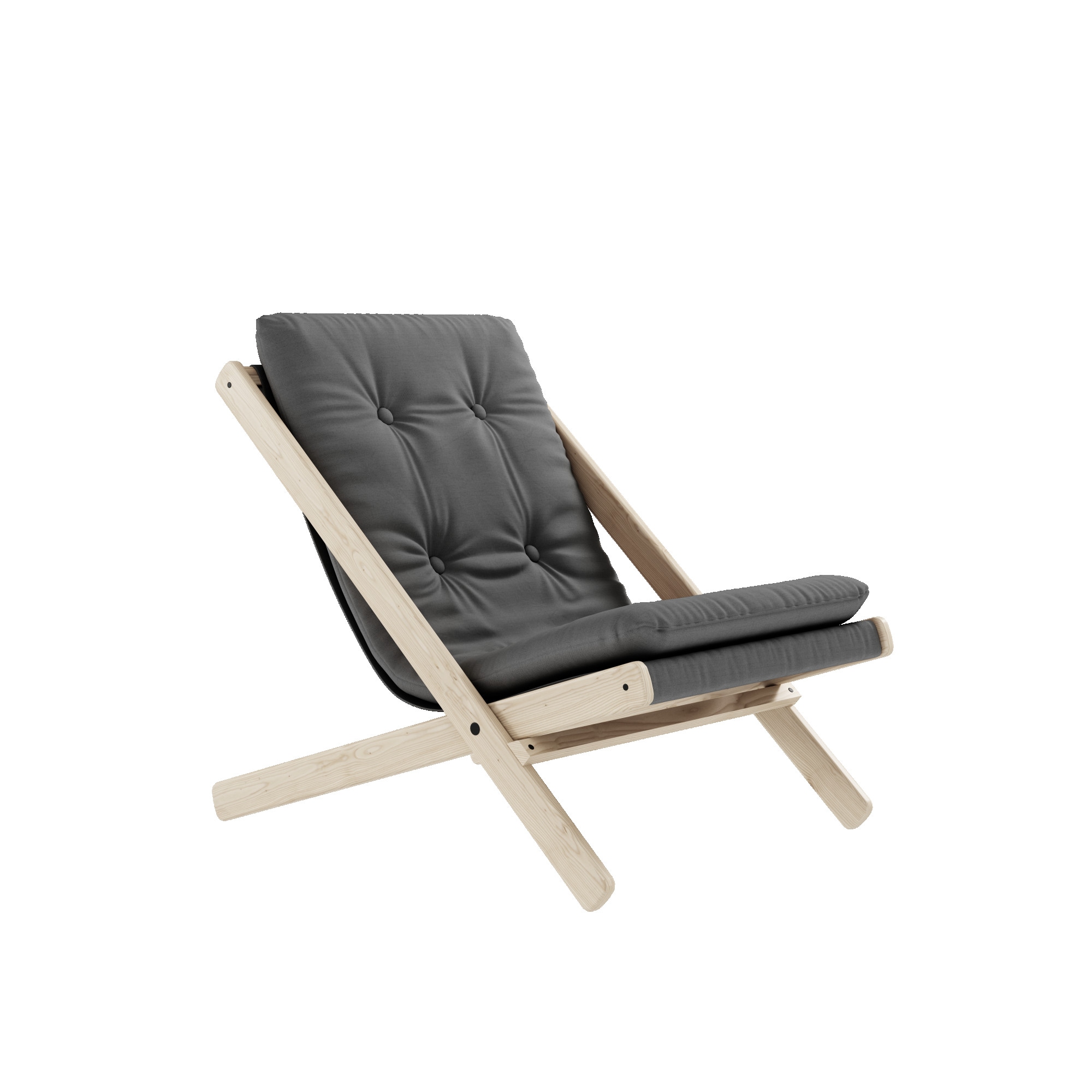 Karup Design Loungesessel "BOOGIE Out™, Gartenstuhl, Outdoor, aus FSCzertifiziertem Massivholz" (B/H/T ca: 65x75x88cm) Farbe Weiß, Grau oder Beige, 1 Stk. tlg. inkl. Auflage, Schmutz- und Wasserabweisend, Made in Europe
