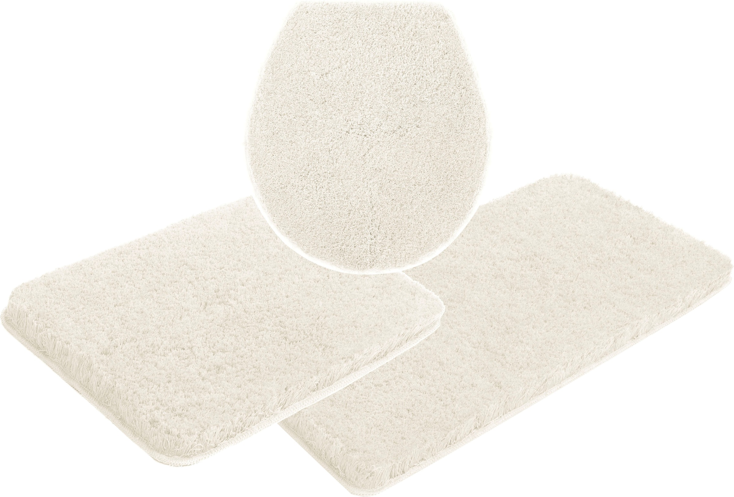 my home Badematte »Porto, sehr feiner Flor«, rutschhemmend beschichtet, fußbodenheizungsgeeignet-schnell trocknend-strapazierfähig, Badteppich, waschbar, Badematten auch als 3 teiliges Set erhältlich