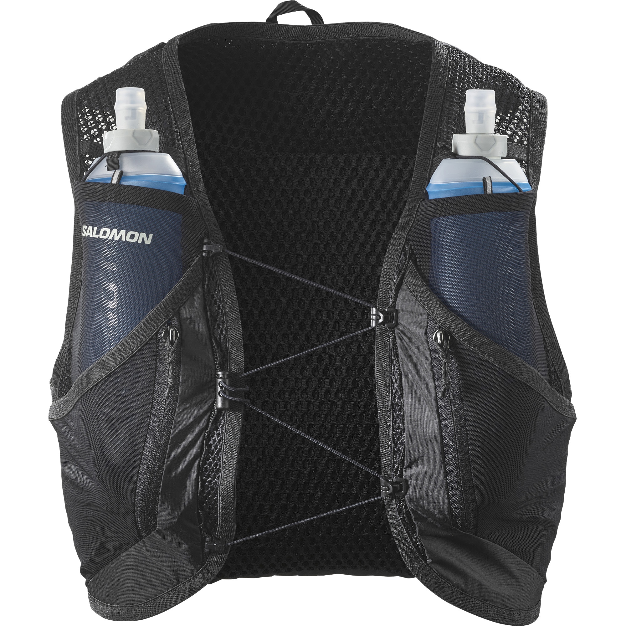 Salomon, Trinkrucksack »ACTIVE SKIN 12« Rucksack / Laufweste mit Flasks Unisex, schwarz, Trinkrucksack