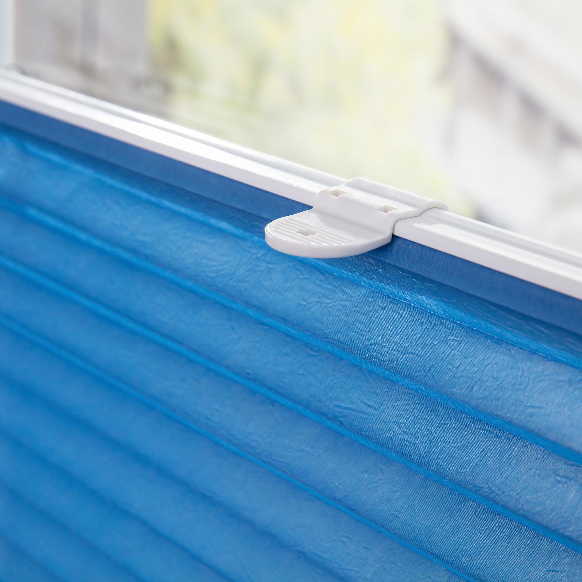 LICHTBLICK ORIGINAL Plissee »Haftfix« Lichtschutz ohne Bohren verspannt Crush-Optik, mit Saugnapf