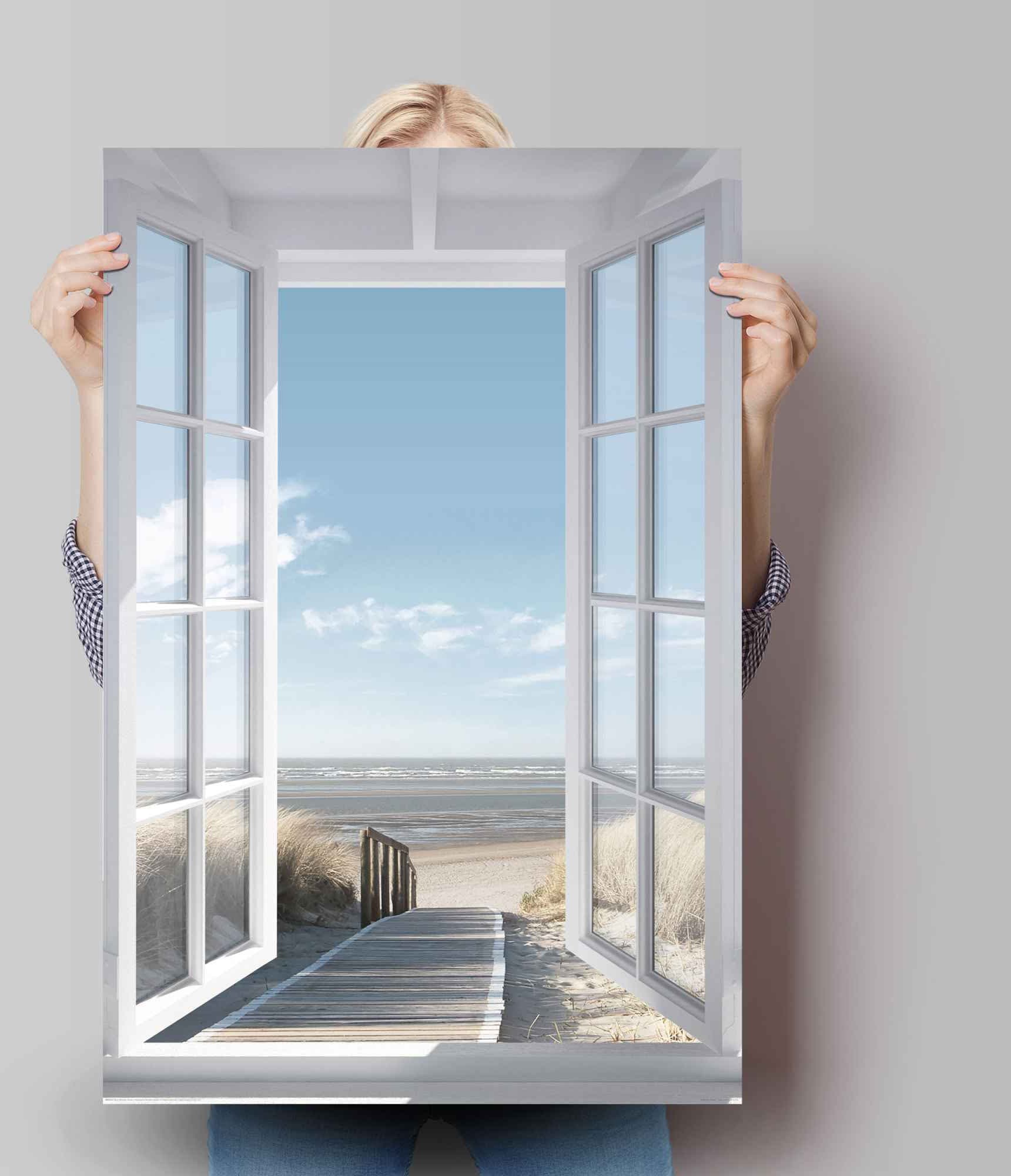 Reinders! Poster »Poster Fensterblick auf Meer, Rechnung St.) Nordsee«, (1 kaufen