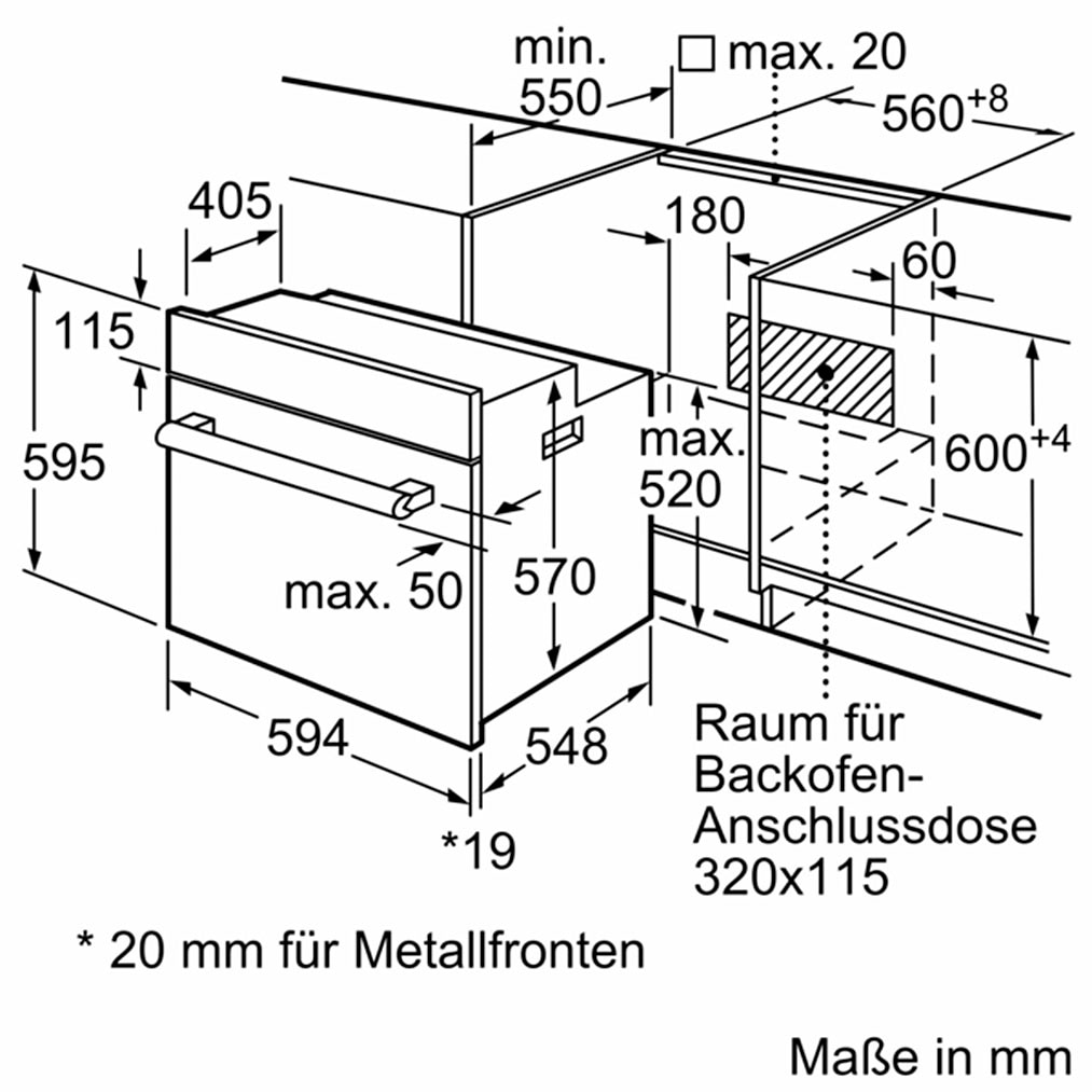 SIEMENS Elektro-Herd-Set »HEO010FBAO«, mit Teleskopauszug nachrüstbar, Großflächengrill