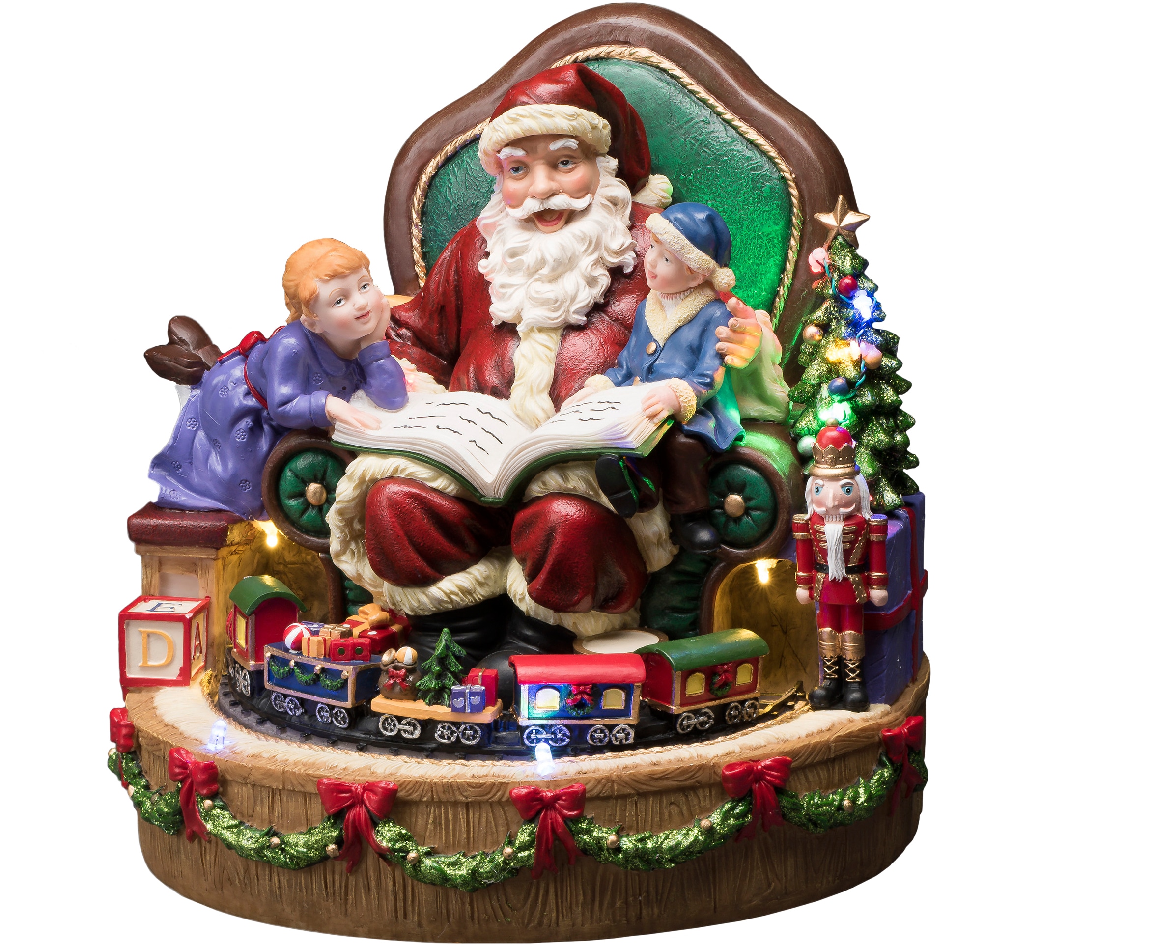 KONSTSMIDE Weihnachtsfigur »Weihnachtsdeko«, Weihnachtsmann LED Zug Szenerie bequem mit Kindern bestellen und