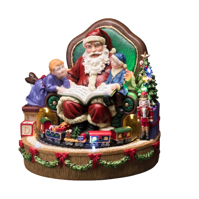 KONSTSMIDE Weihnachtsfigur »Weihnachtsdeko«, LED Szenerie Weihnachtsmann  mit Kindern und Zug bequem bestellen