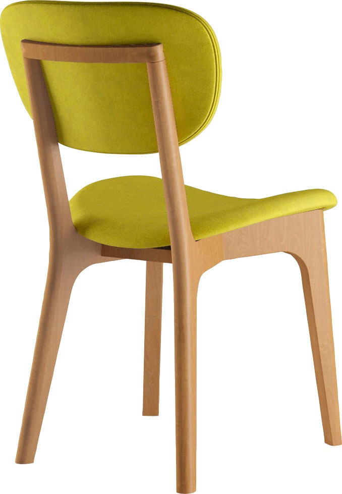 INOSIGN Stuhl »COZY Made in Italy«, (Set), 2 St., Microfaser, Gestell in Buche, Kirsch- oder Nussbaum, Massivholz, Design Stuhl