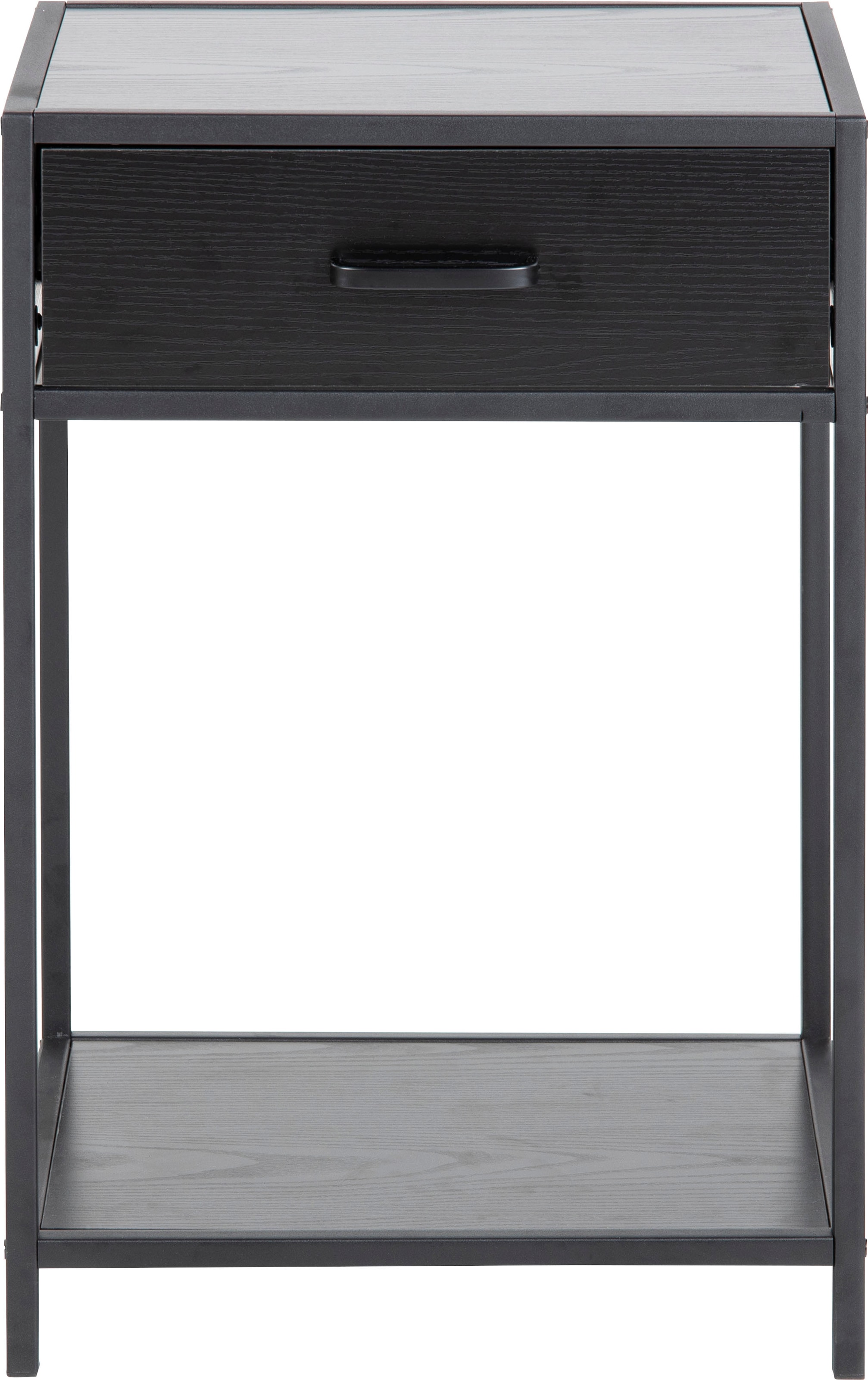 ACTONA GROUP Nachttisch, Metallgestell, Industrie-Look, Schublade und Einlegeboden, H: 63 cm