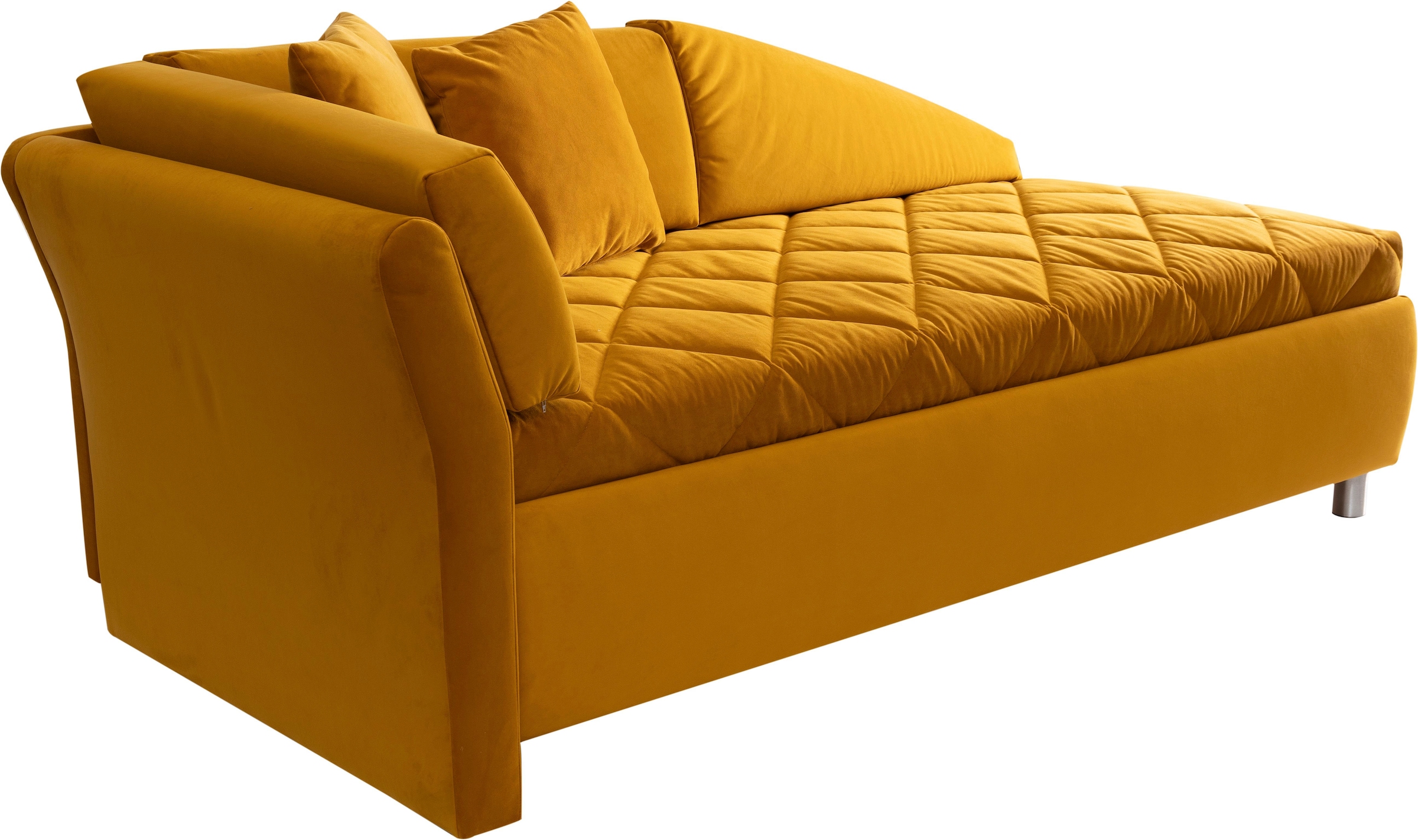alina Schlafsofa »Lindsay«, Bettkasten, Zierkissen-Set aus: 2 Stk. 40x40cm, 1 Stk. 30x30cm