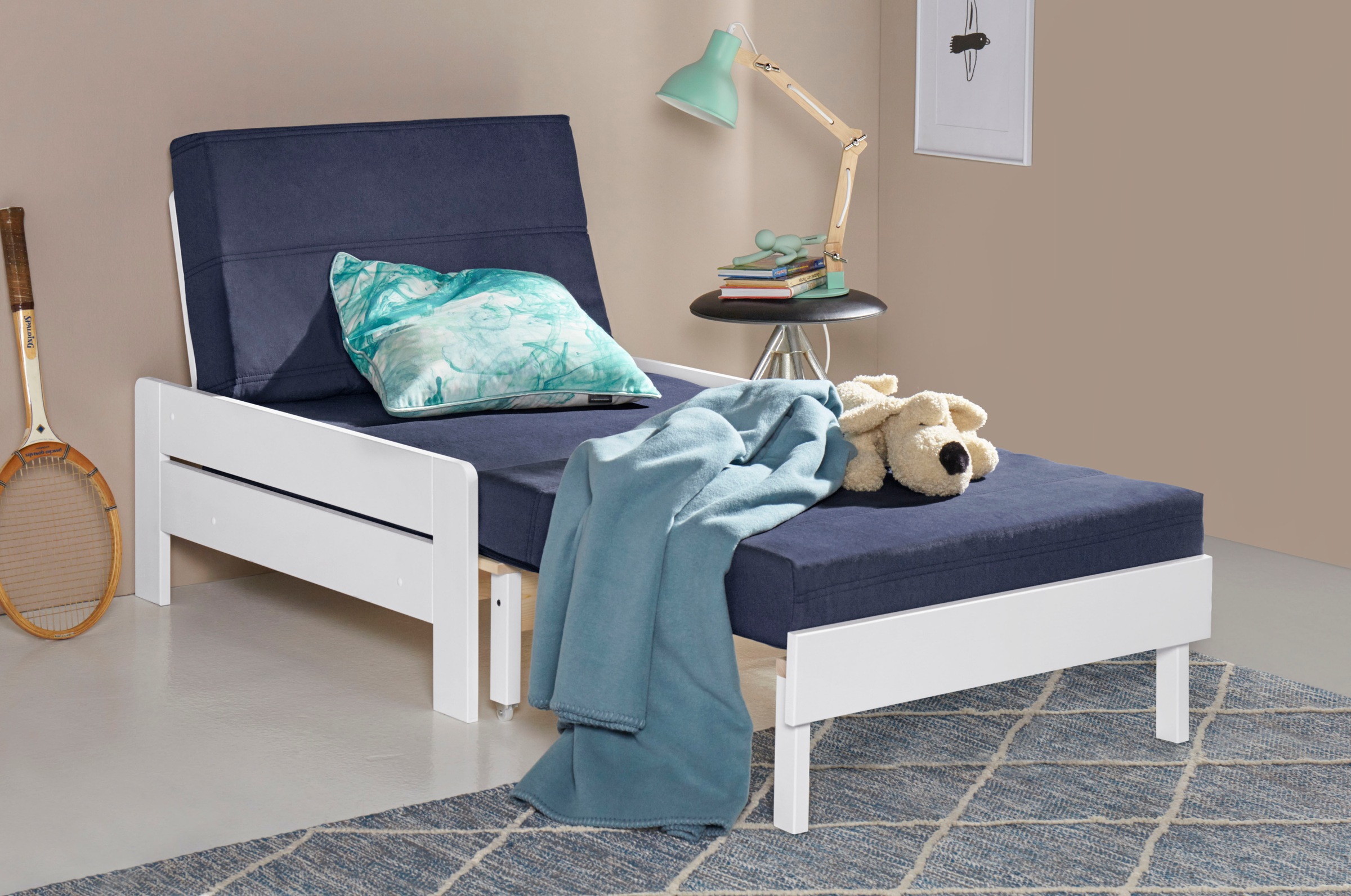 OTTO home Ausziehbett ""ROBIN ", Bett, Made in Europe, FSC zertifiziertes Massivholz" zertifiziertes Massivholz, ohne Auflagen