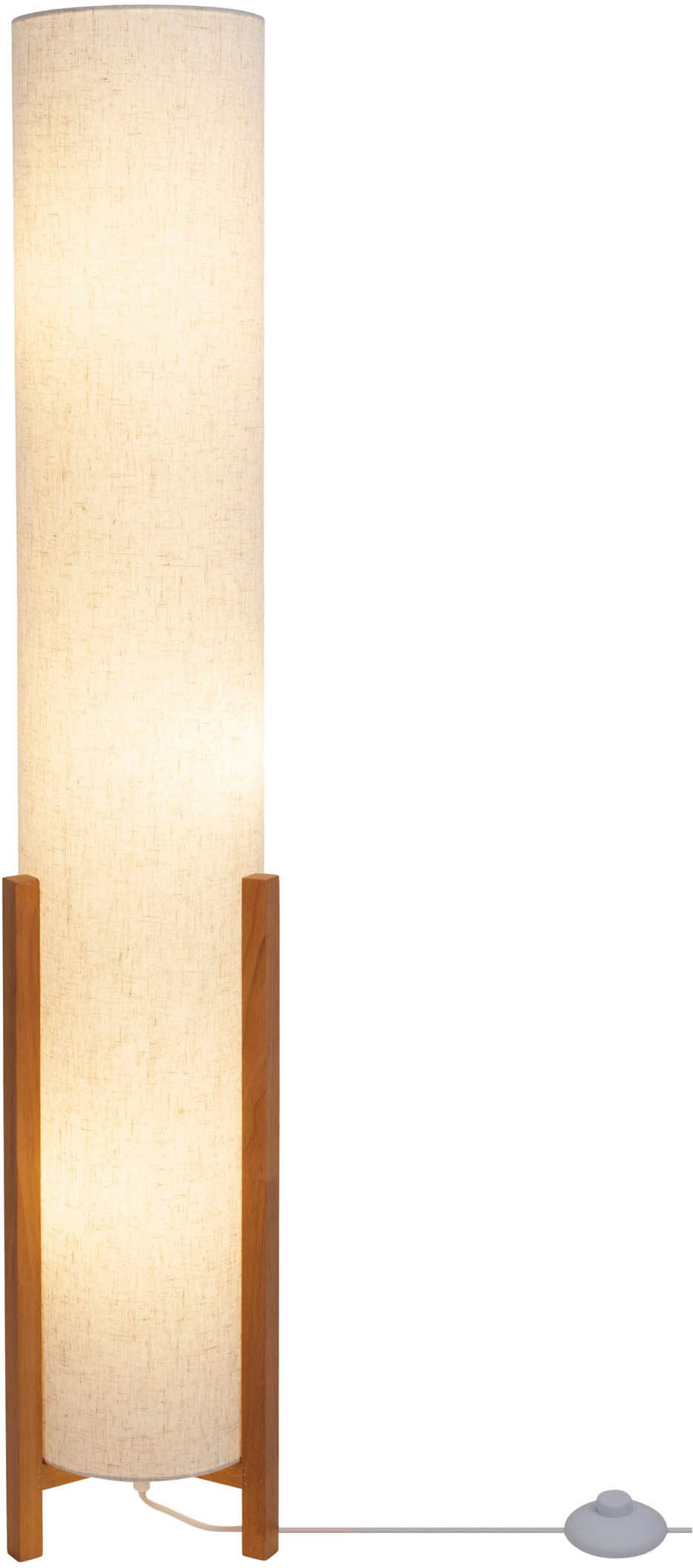 näve Stehlampe »Matida«, 1 flammig, Leuchtmittel E27 | ohne Leuchtmittel, 1xE27 exkl., Holzgestell, Textilschirm natur, H: ca. 32cm, D: ca. 22cm