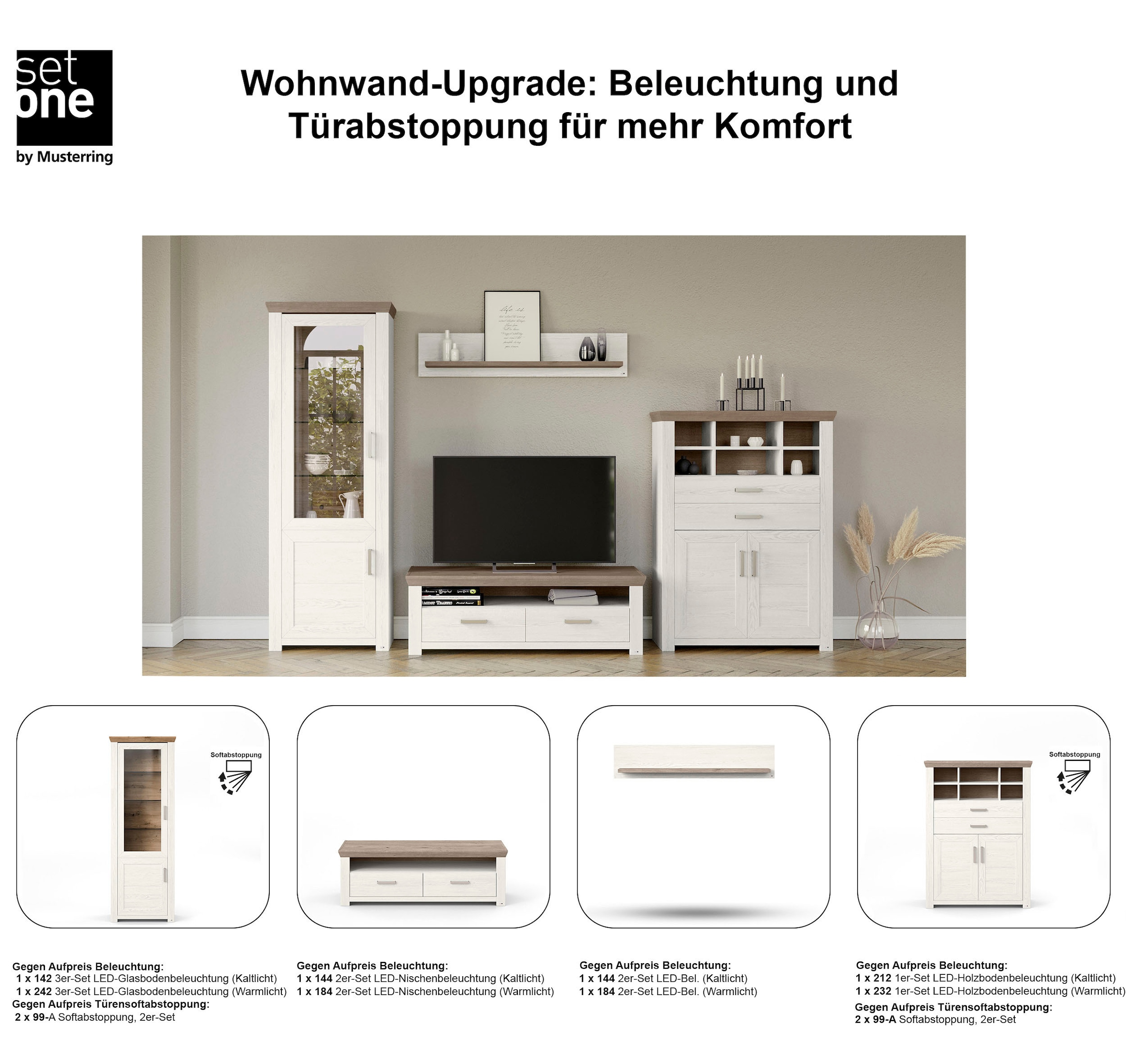 set one by Musterring Wohnwand »York« 4 Stk. tlg.