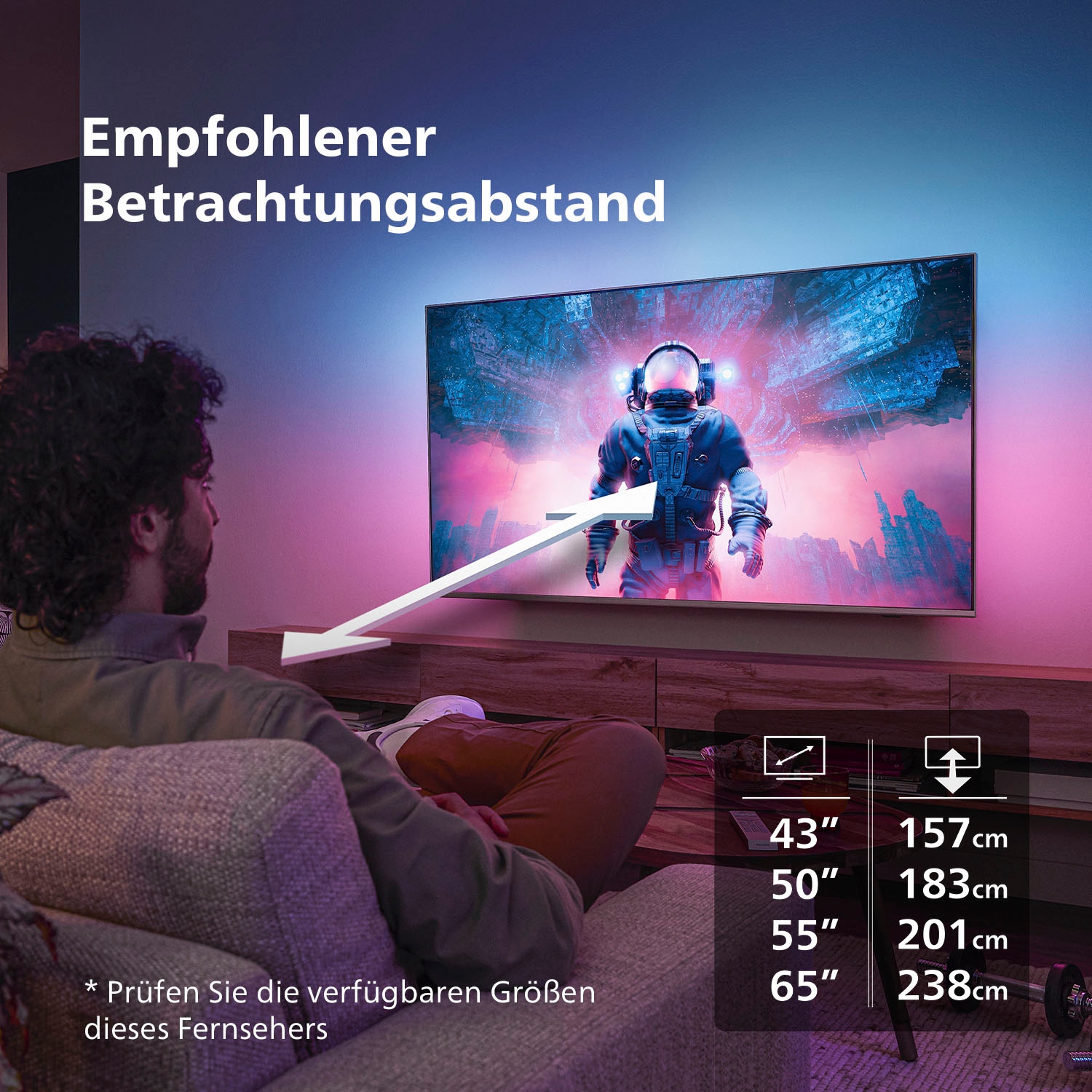 Philips LED-Fernseher, 126 cm/50 Zoll, 4K Ultra HD, Smart-TV