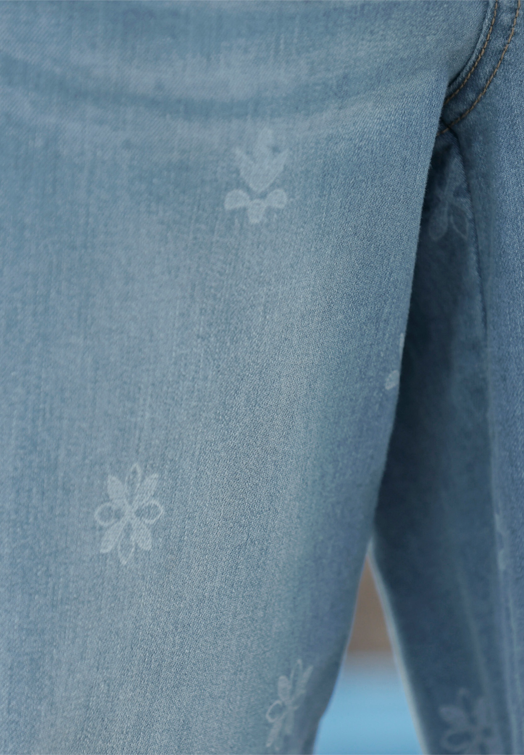 heine Bequeme Jeans »Jeans Jeans mit Laser-Blumendruck«