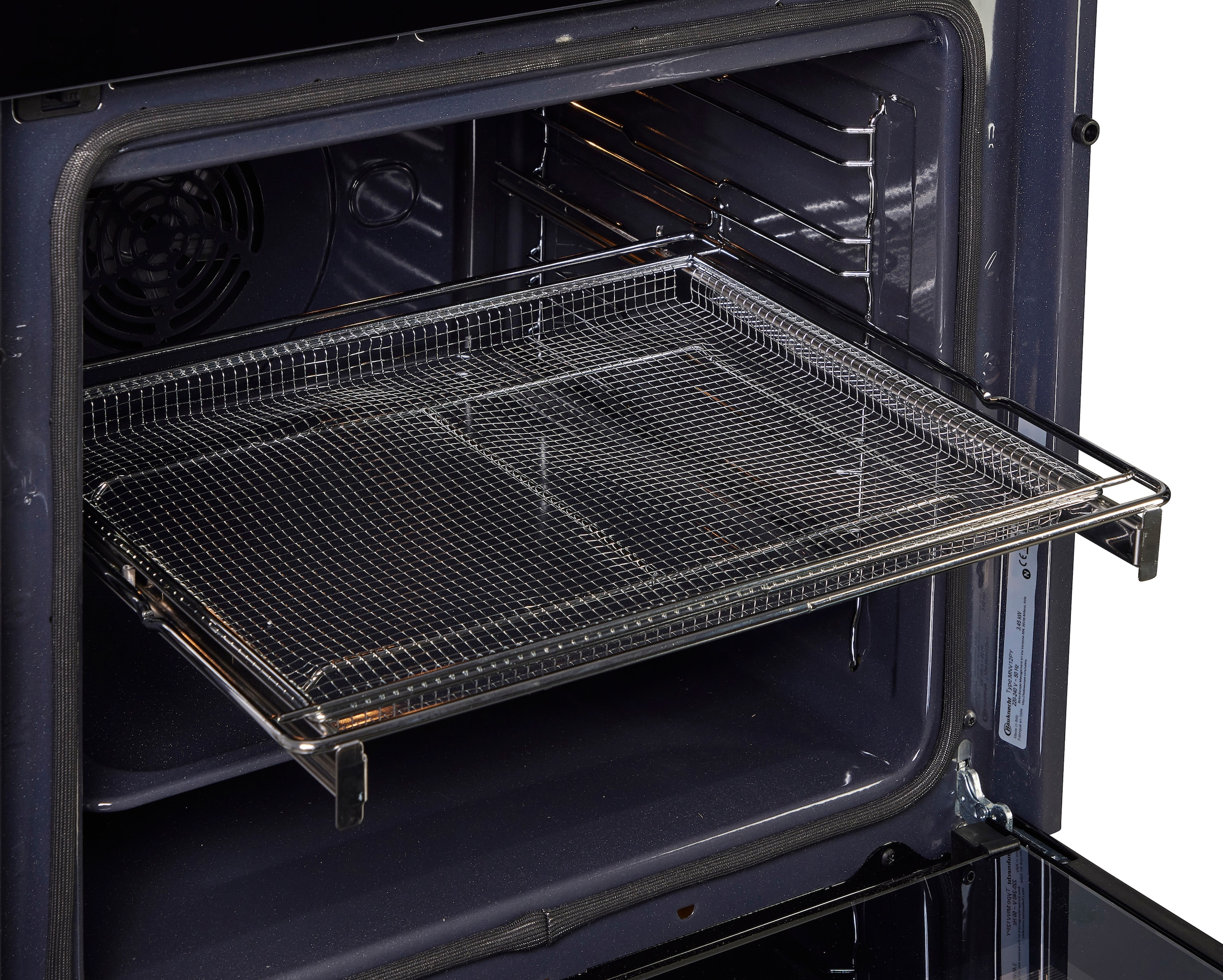 BAUKNECHT Einbaubackofen  »BBI78PT1SK«, mit 1-fach-Teleskopauszug, AirFry-Funktion, Pizzafunktion, 1-fach-Teleskopauszug, Pyrolyse